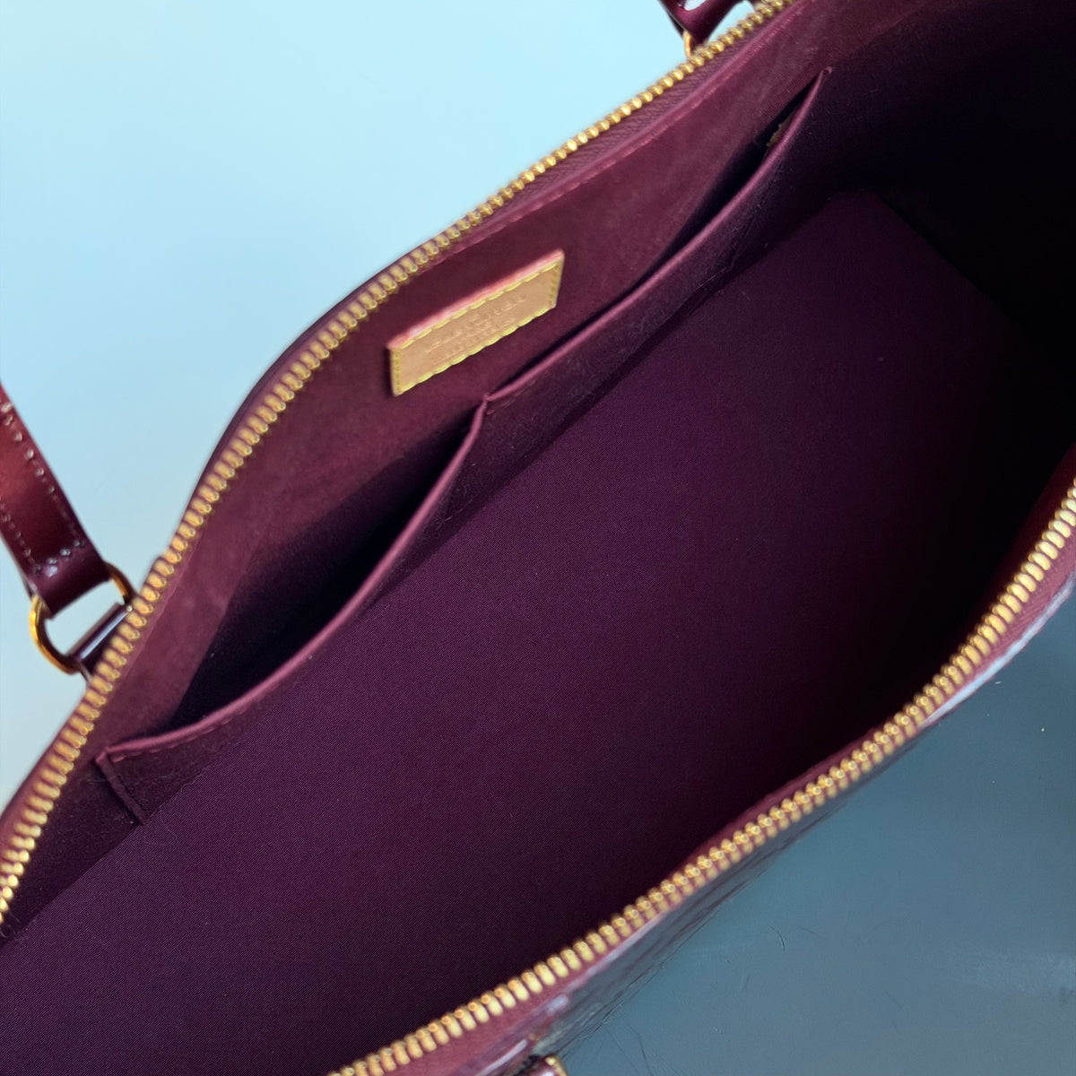 Louis Vuitton Vernis Avalon Bag Maroon