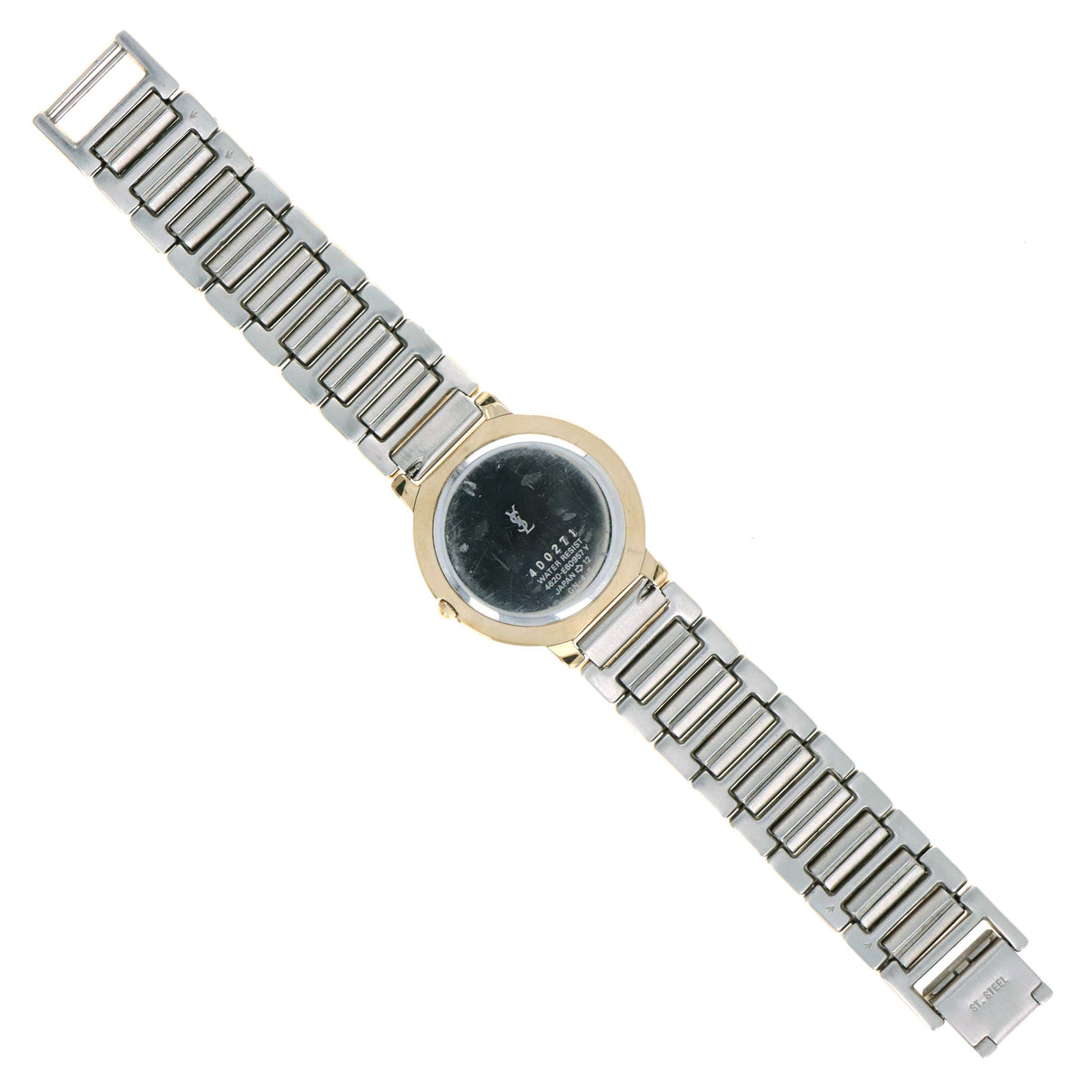 Yves Saint Laurent Large Cream Dial Two Tone Watch