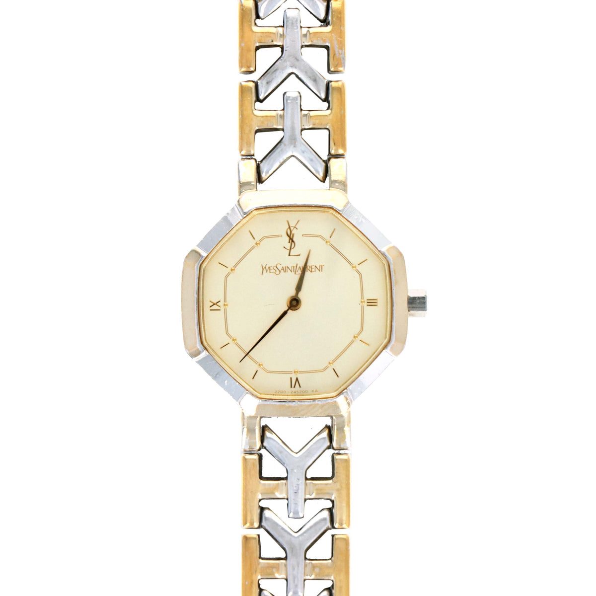 Yves Saint Laurent Octagon Two Tone Watch - Queen May