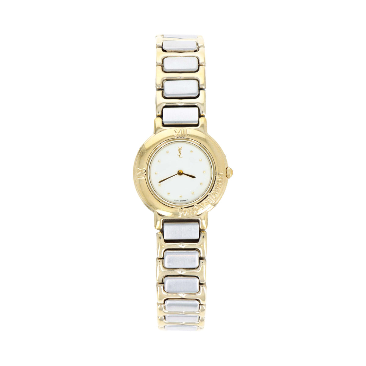 Yves Saint Laurent Two Tone Cream Dial Ladies Watch - Queen May