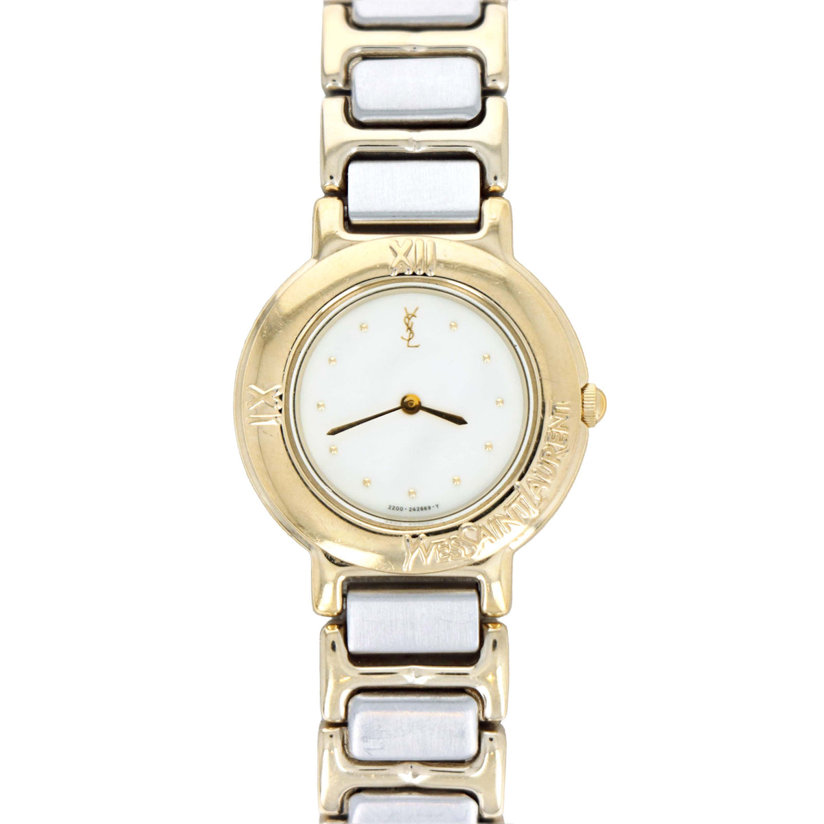 Yves Saint Laurent Two Tone Cream Dial Ladies Watch - Queen May