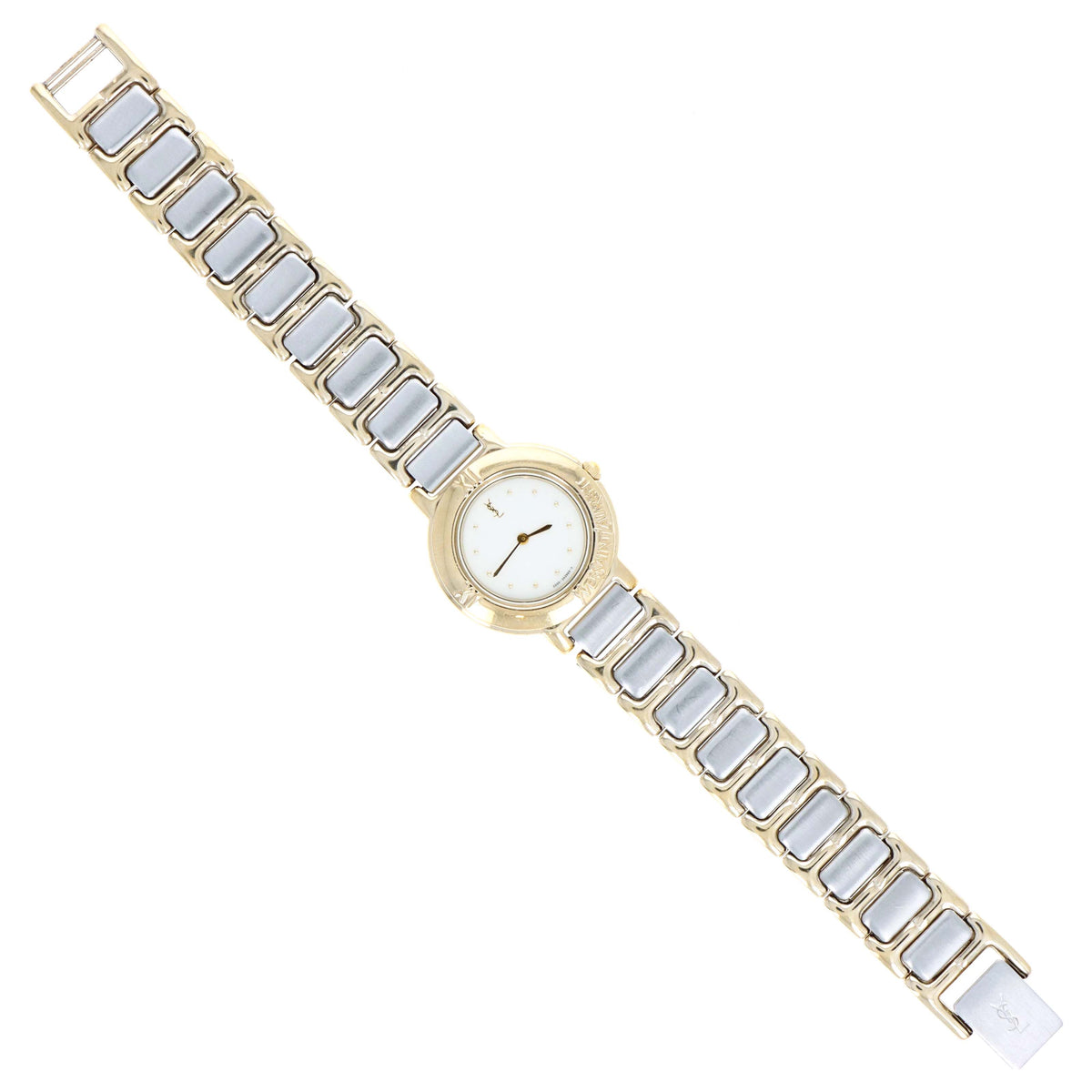 Yves Saint Laurent Two Tone Cream Dial Ladies Watch - Queen May