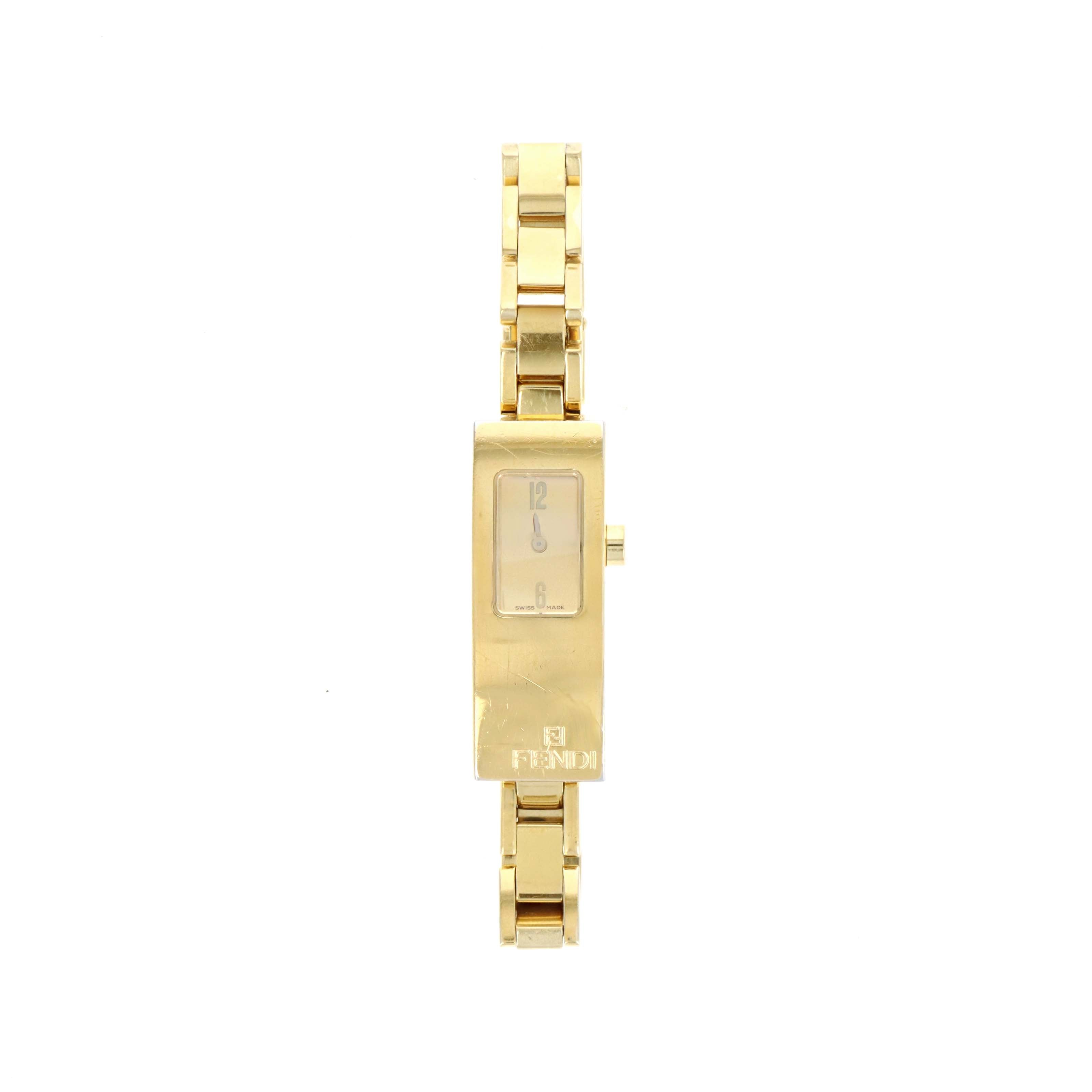 Fendi 3300L Gold Tone Ladies Watch - Queen May