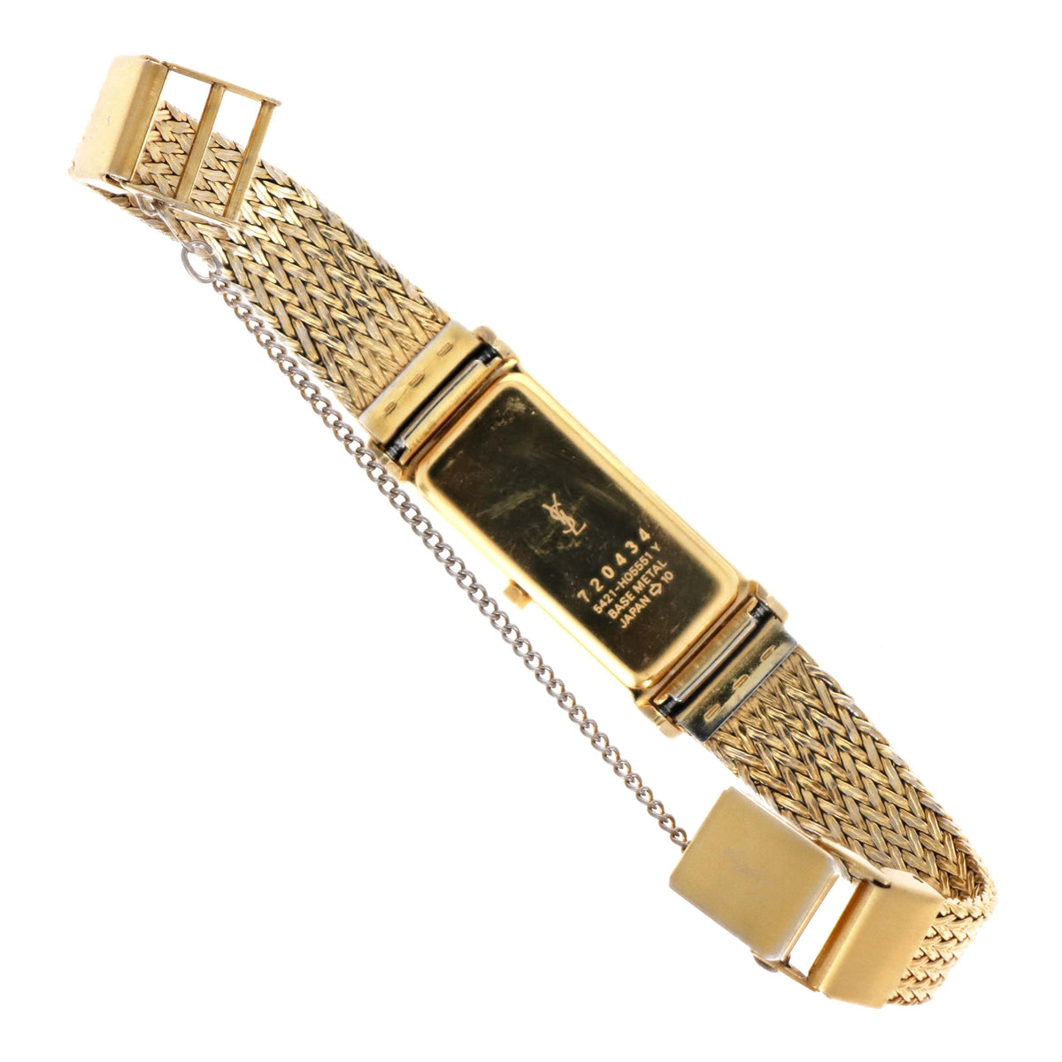 Rare Vintage Yves Saint Laurent Ladies Watch Gold Tone Mesh