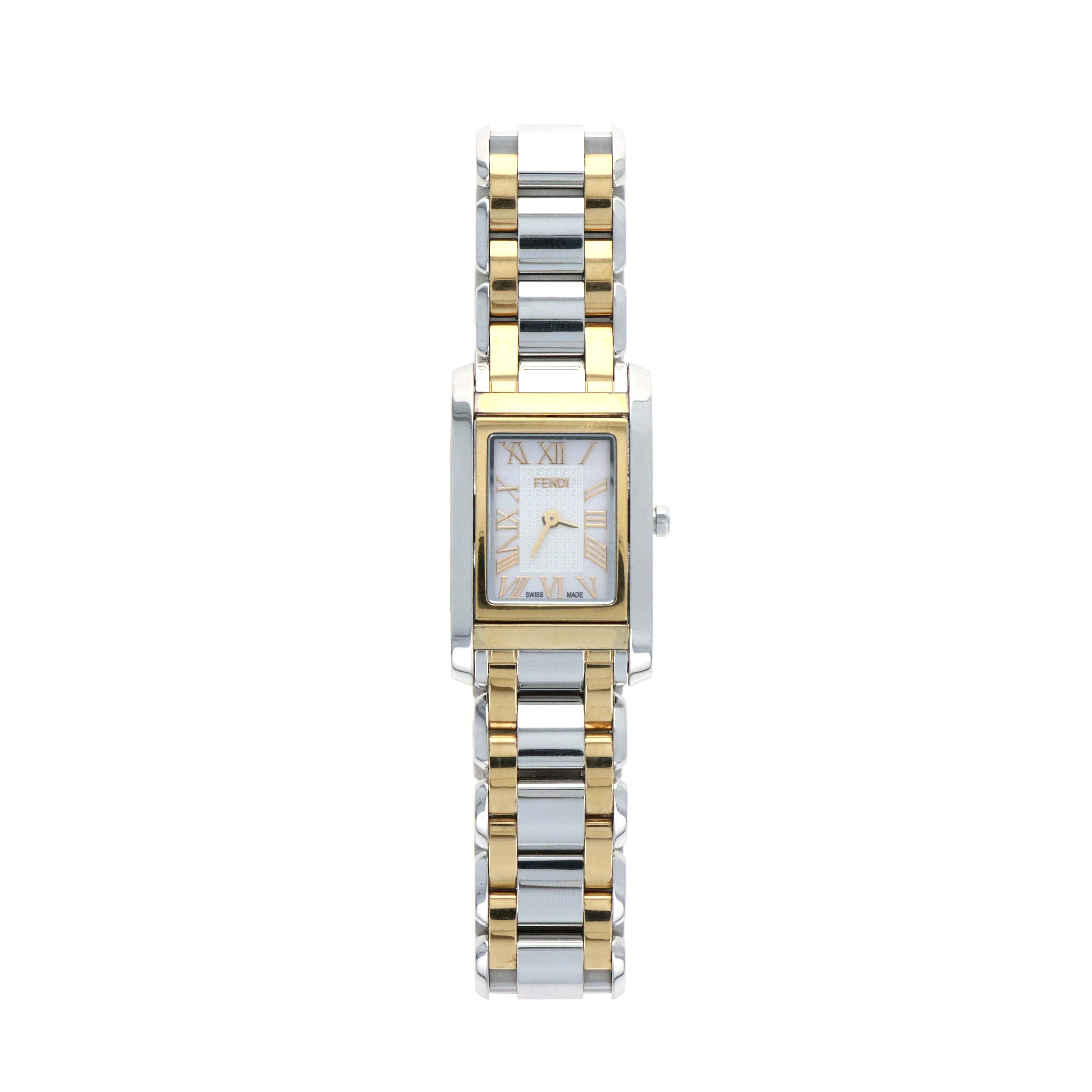 Fendi 7100L Two-Tone "Reverso" Watch - Queen May