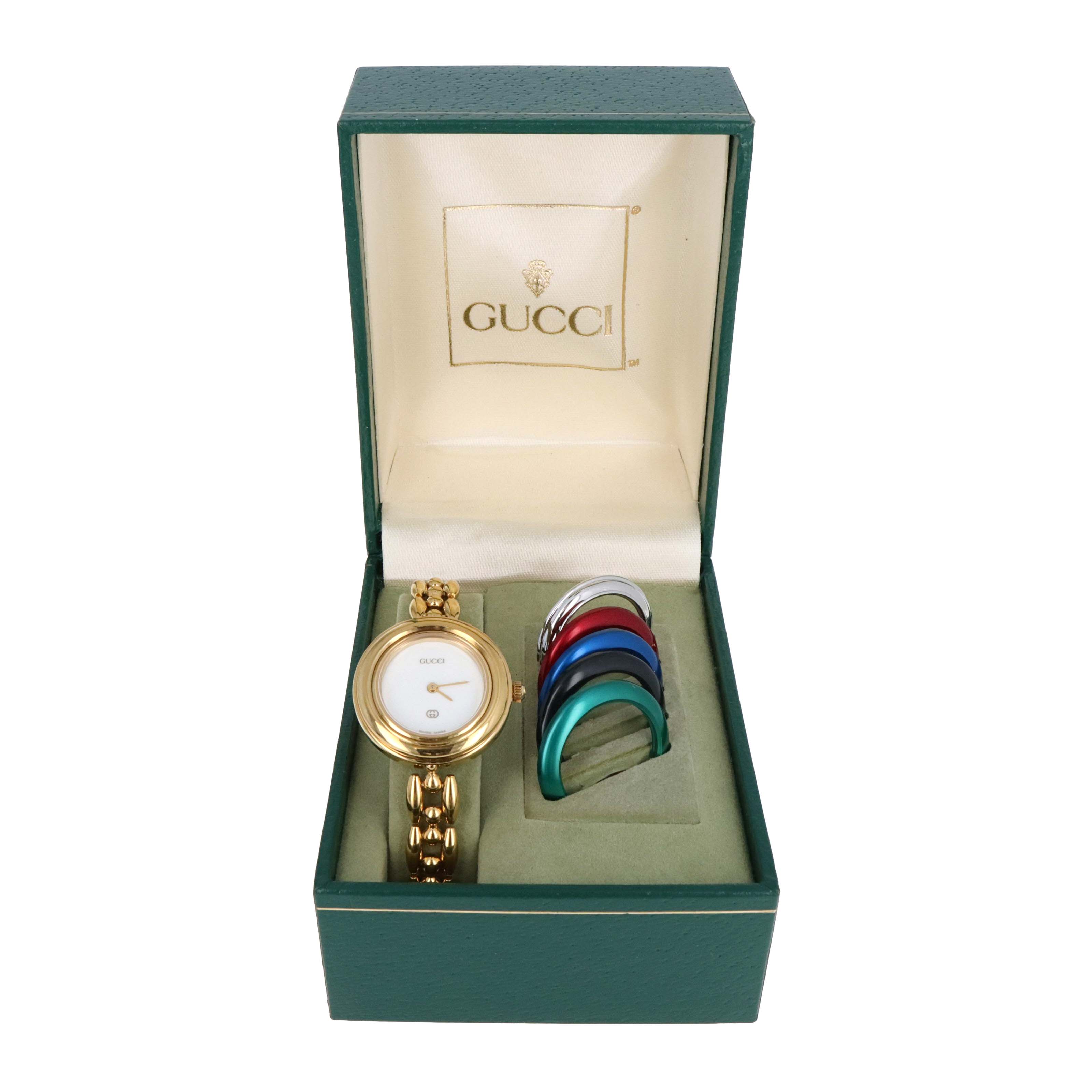 Vintage Gucci Interchangeable Bezel Watch Link Bracelet - Queen May