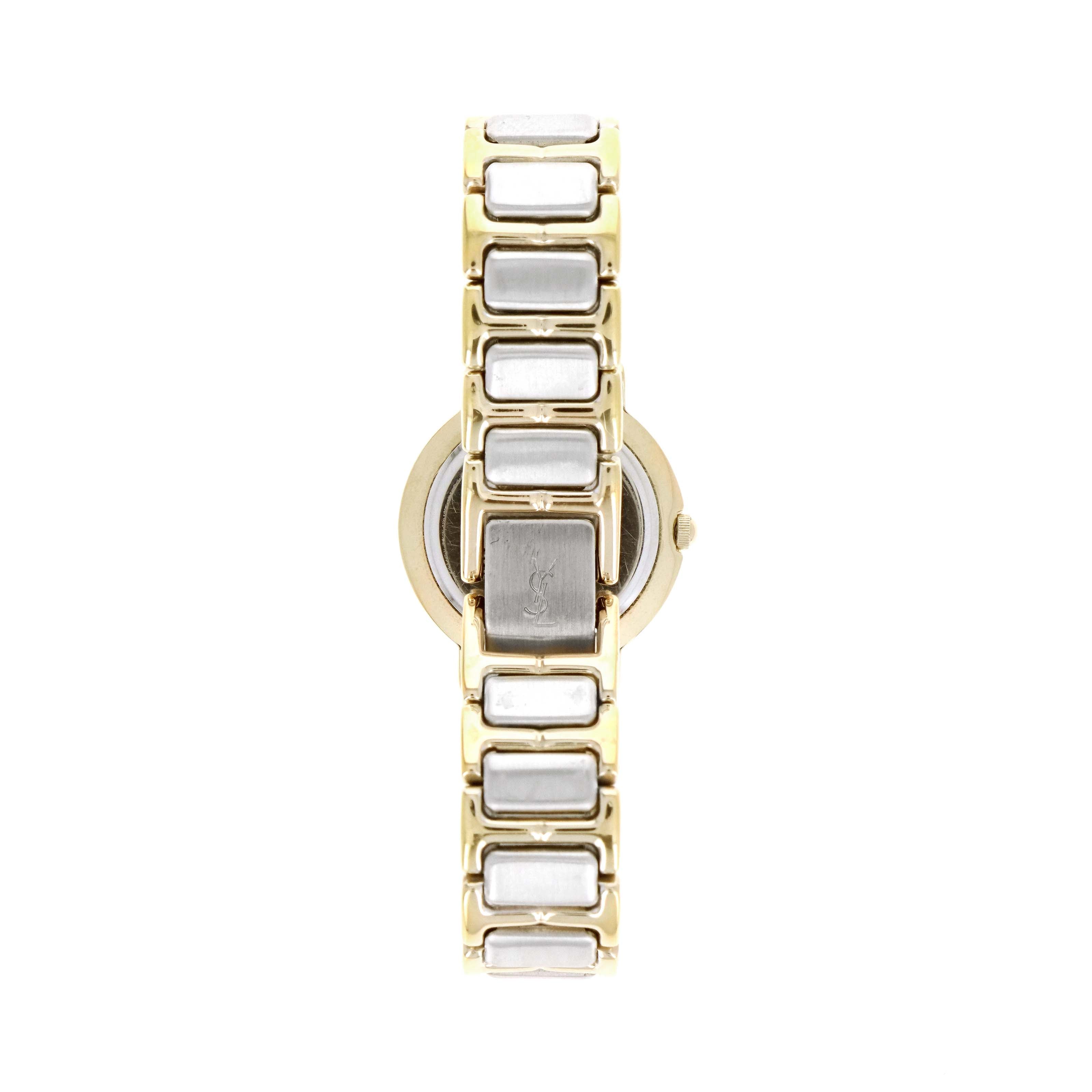 Vintage Yves Saint Laurent Two-Tone Ladies Watch Cream Dial - Queen May