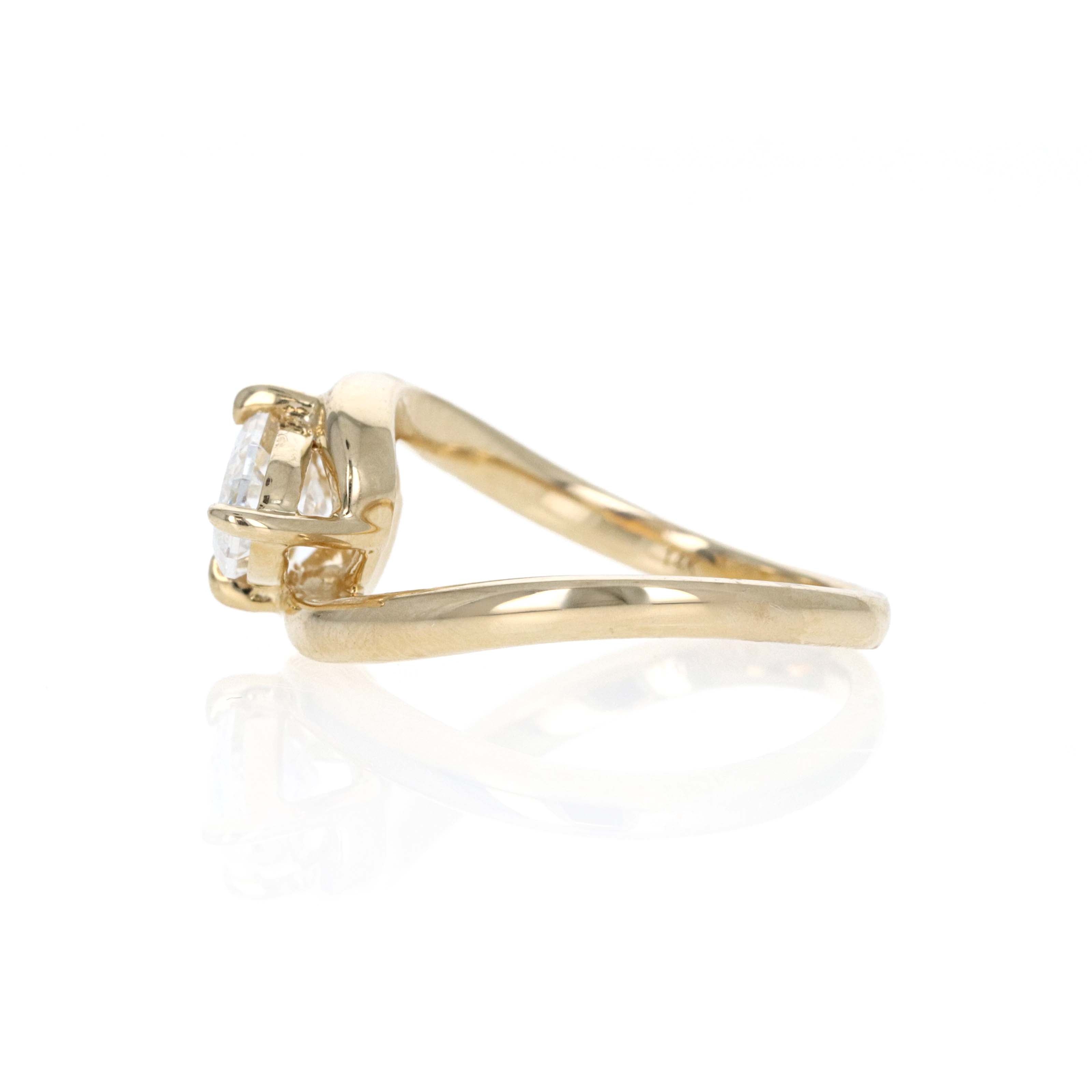 Lab Grown 2.05 Carat Dutch Marquise Diamond East West Engagement Ring 14K Yellow Gold - Queen May