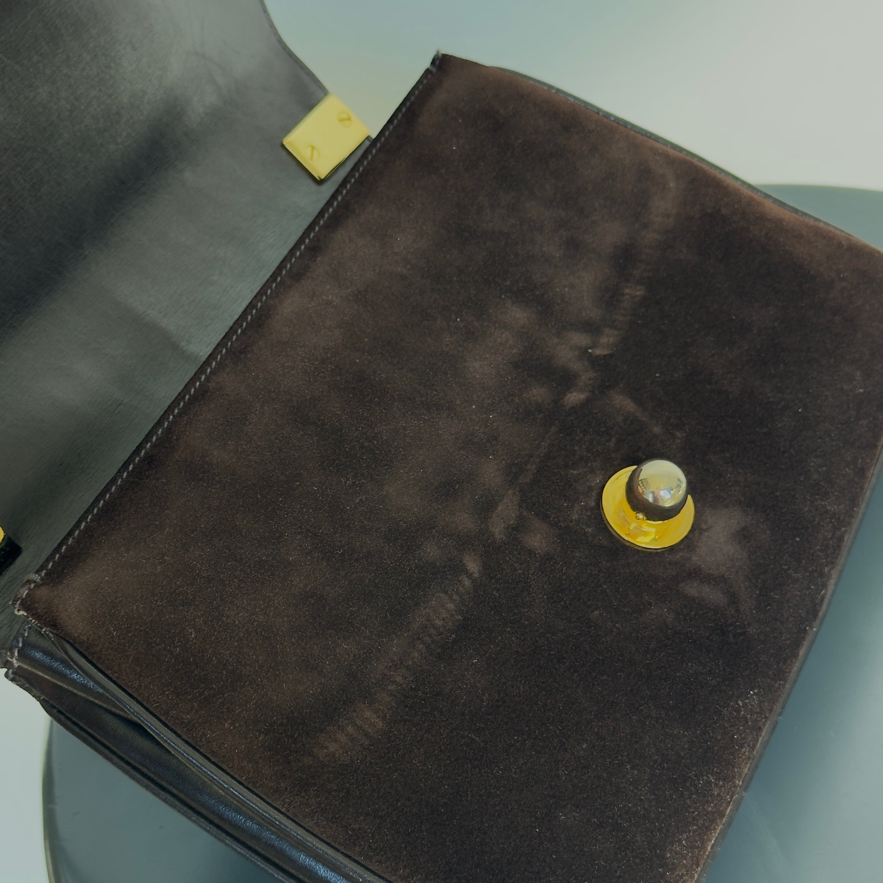 Ultra Rare Vintage Gucci Brown Suede Bag Circa 1970s - Queen May