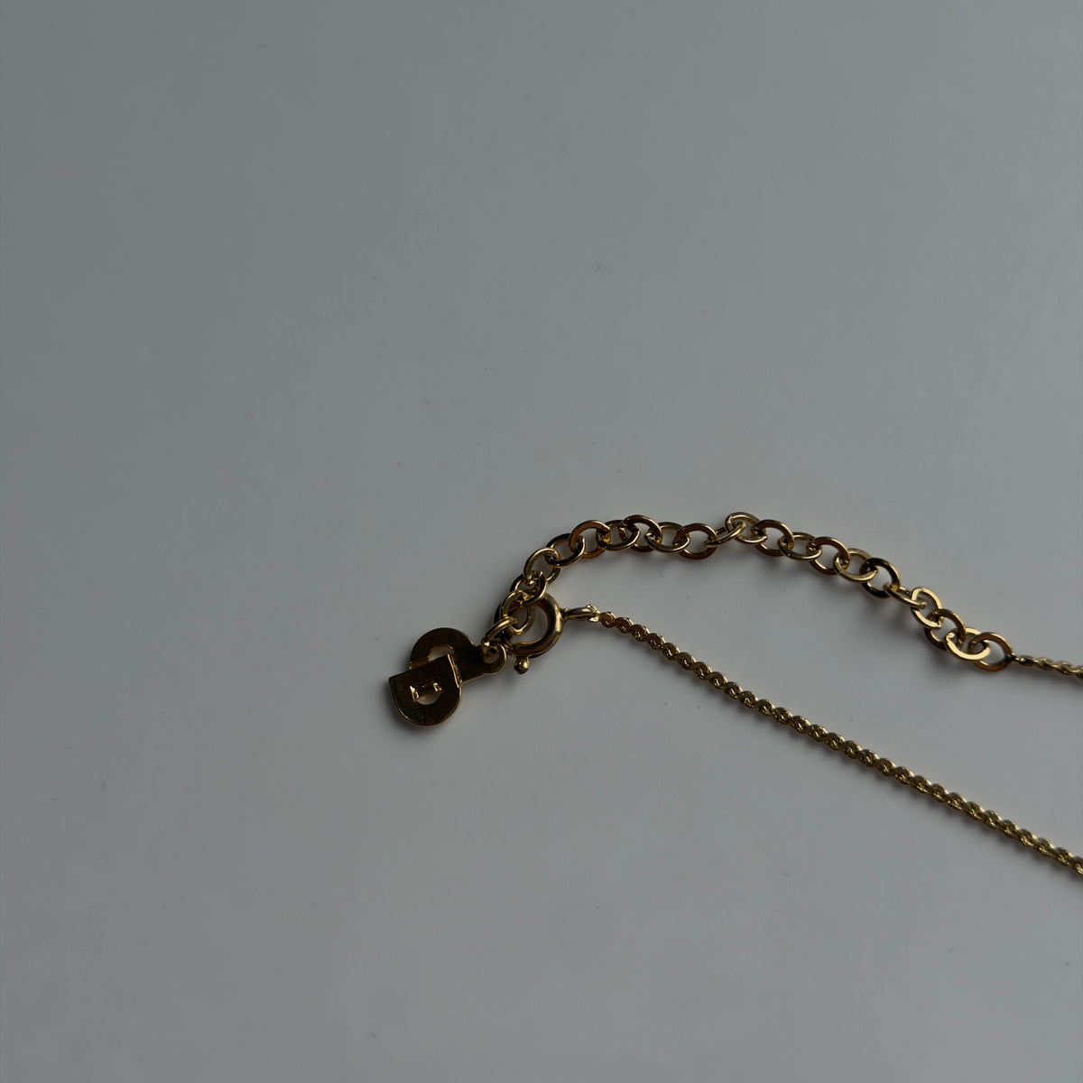Vintage Christian Dior Rounded Logo Necklace
