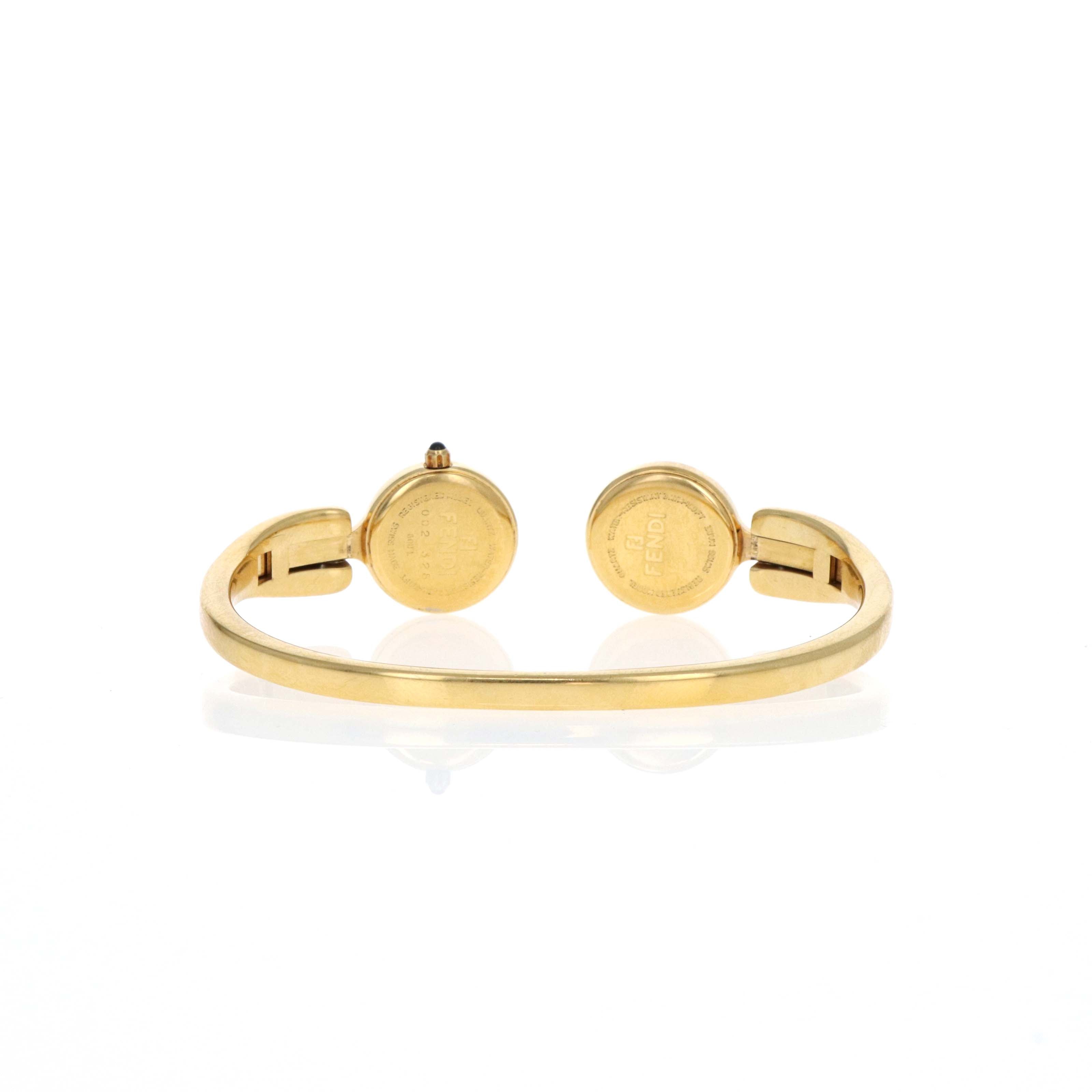 Fendi 1925 Gold Double Greek Cuff Watch - Queen May