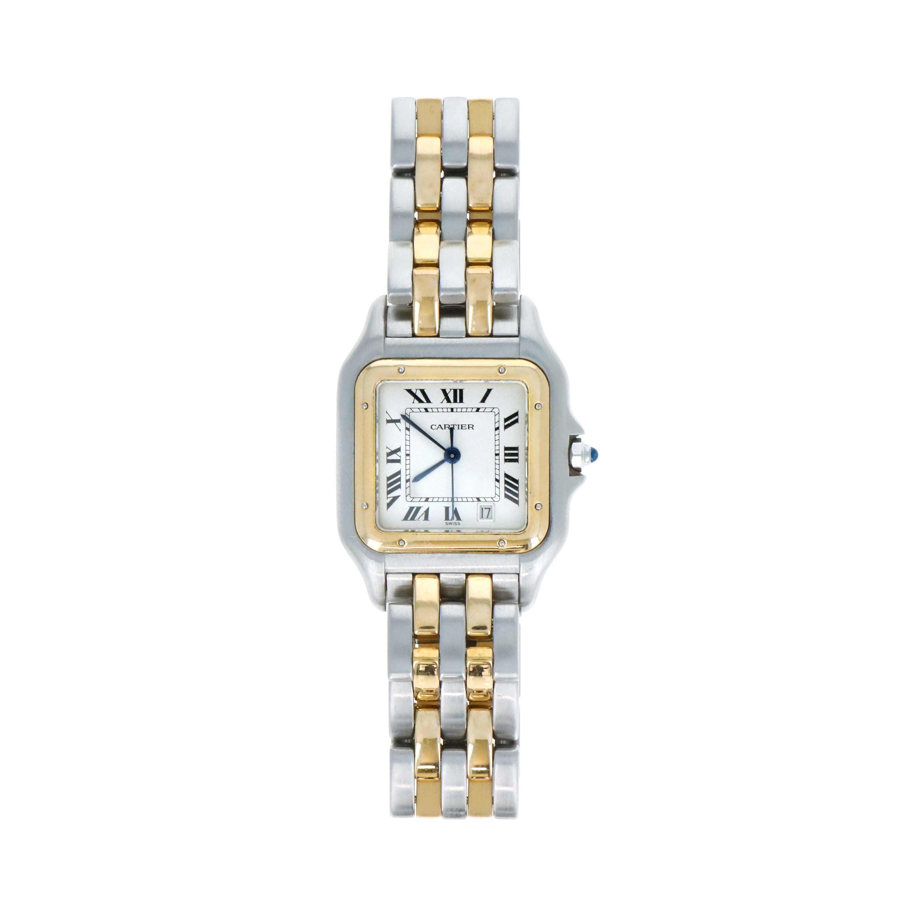 Cartier Panthere Two Tone 18K/SS Midsize Ladies Watch 27MM Reference 1100 Quartz Movement - Queen May