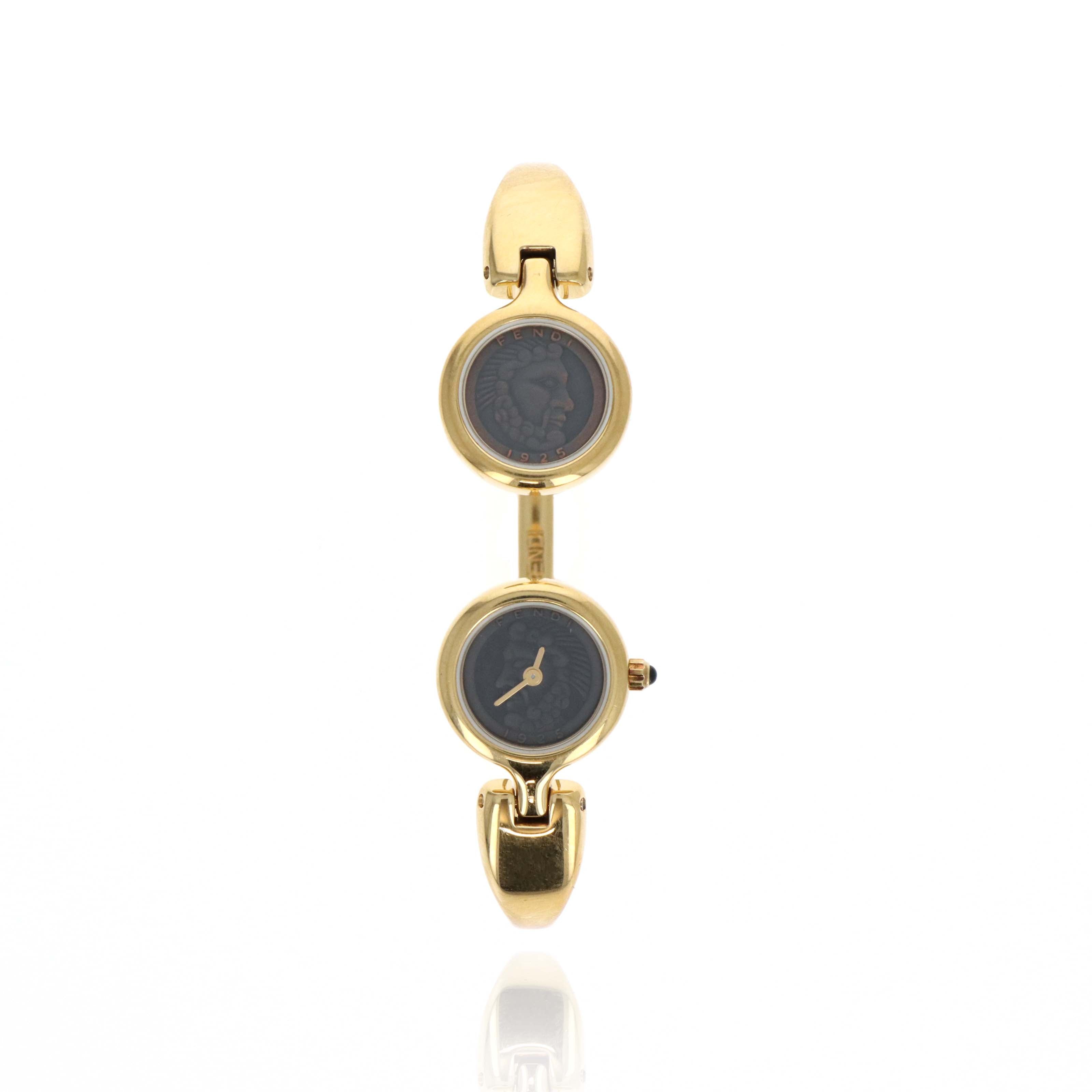 Fendi 1925 Gold Double Greek Cuff Watch - Queen May