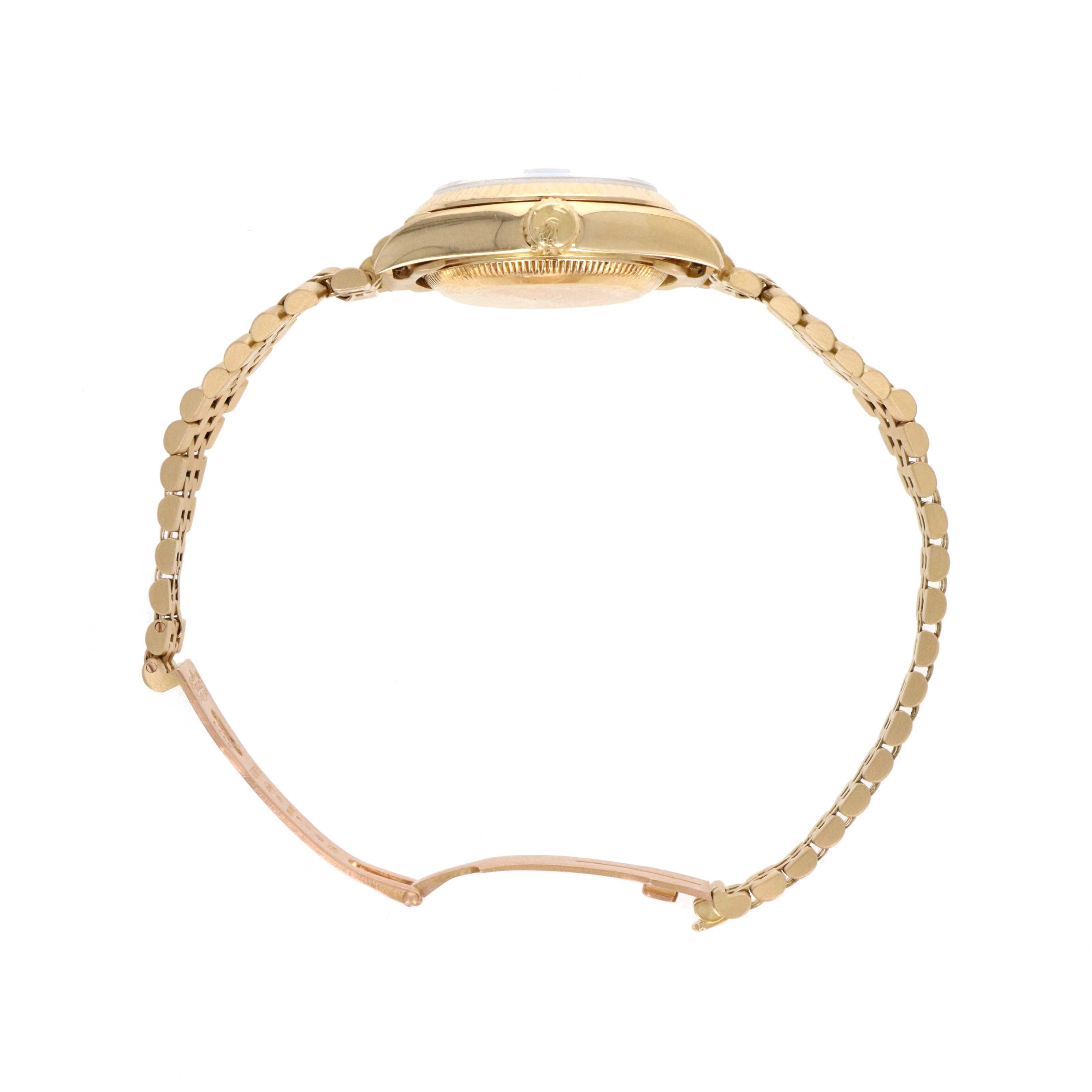 Rolex Datejust 26MM 18K Yellow Gold Aftermarket MOP Diamond Dial Model 69178 - Queen May