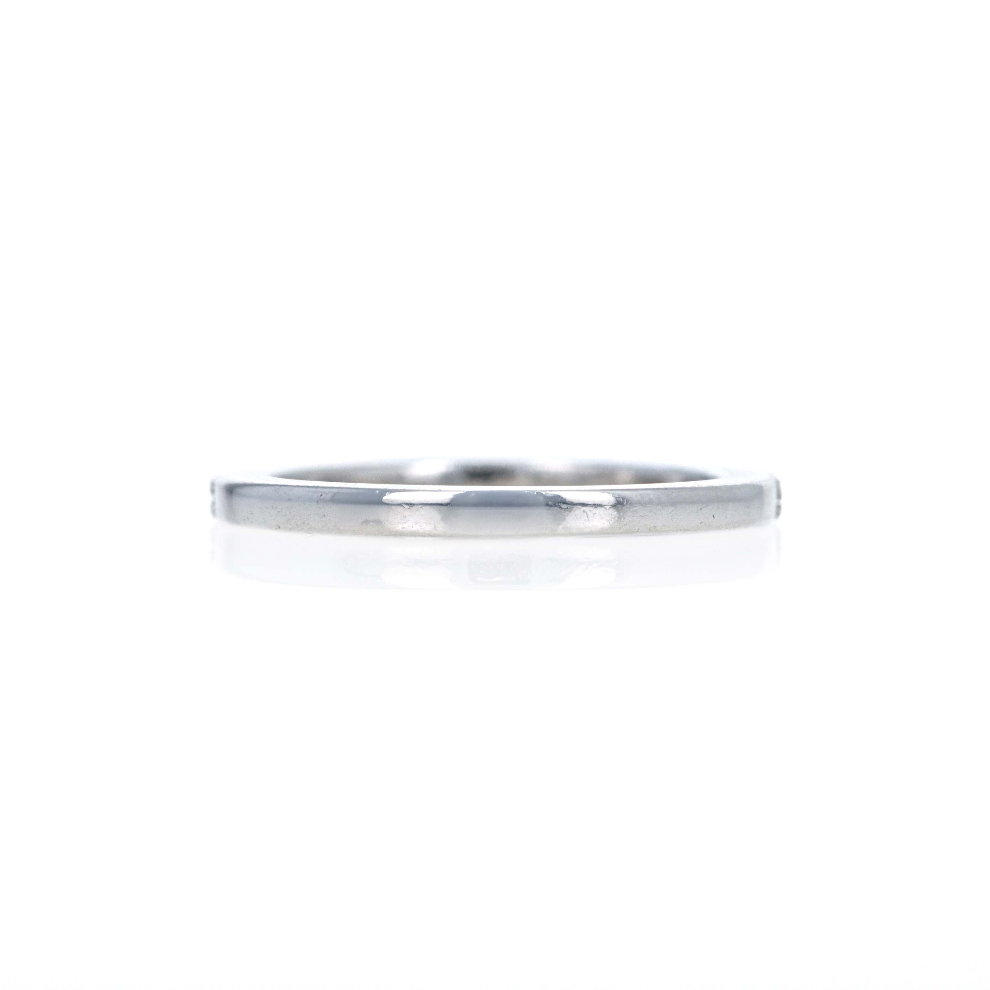 14K White Gold 0.17 Carat Diamond Half Eternity Band - Queen May