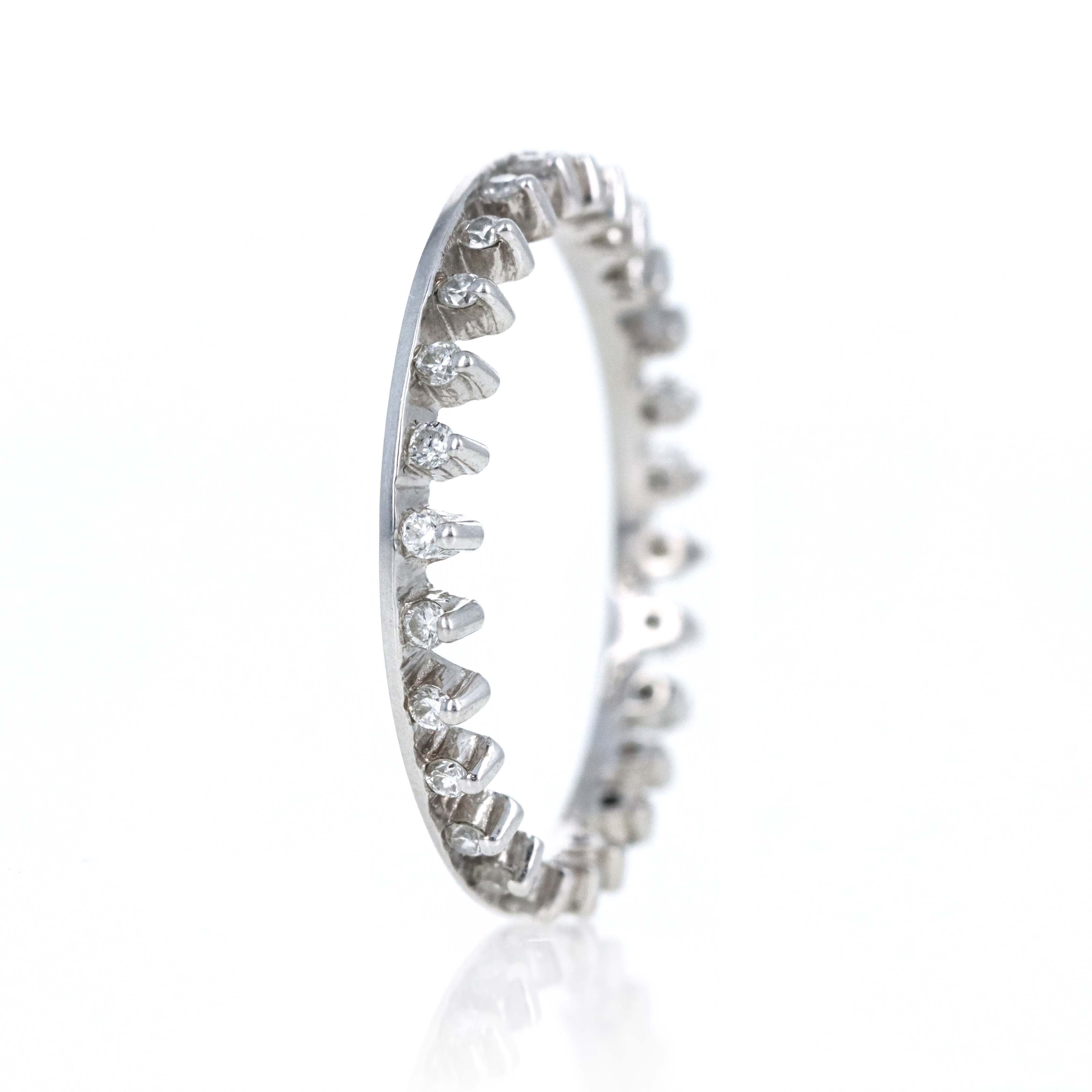 Hidalgo 18K White Gold 0.25 Carat Full Eternity Band - Queen May