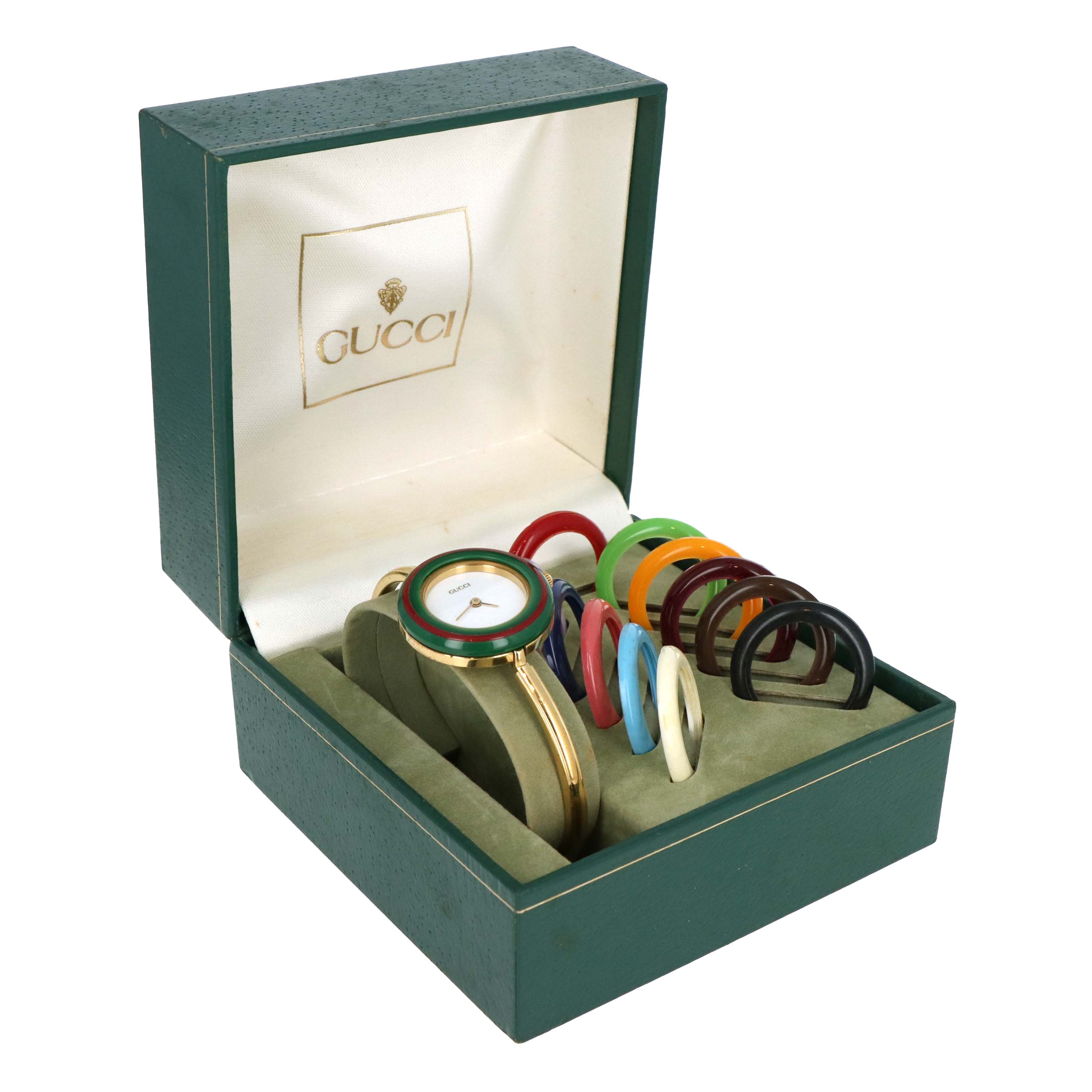 Vintage Gucci Interchangeable Bezel Bangle Watch