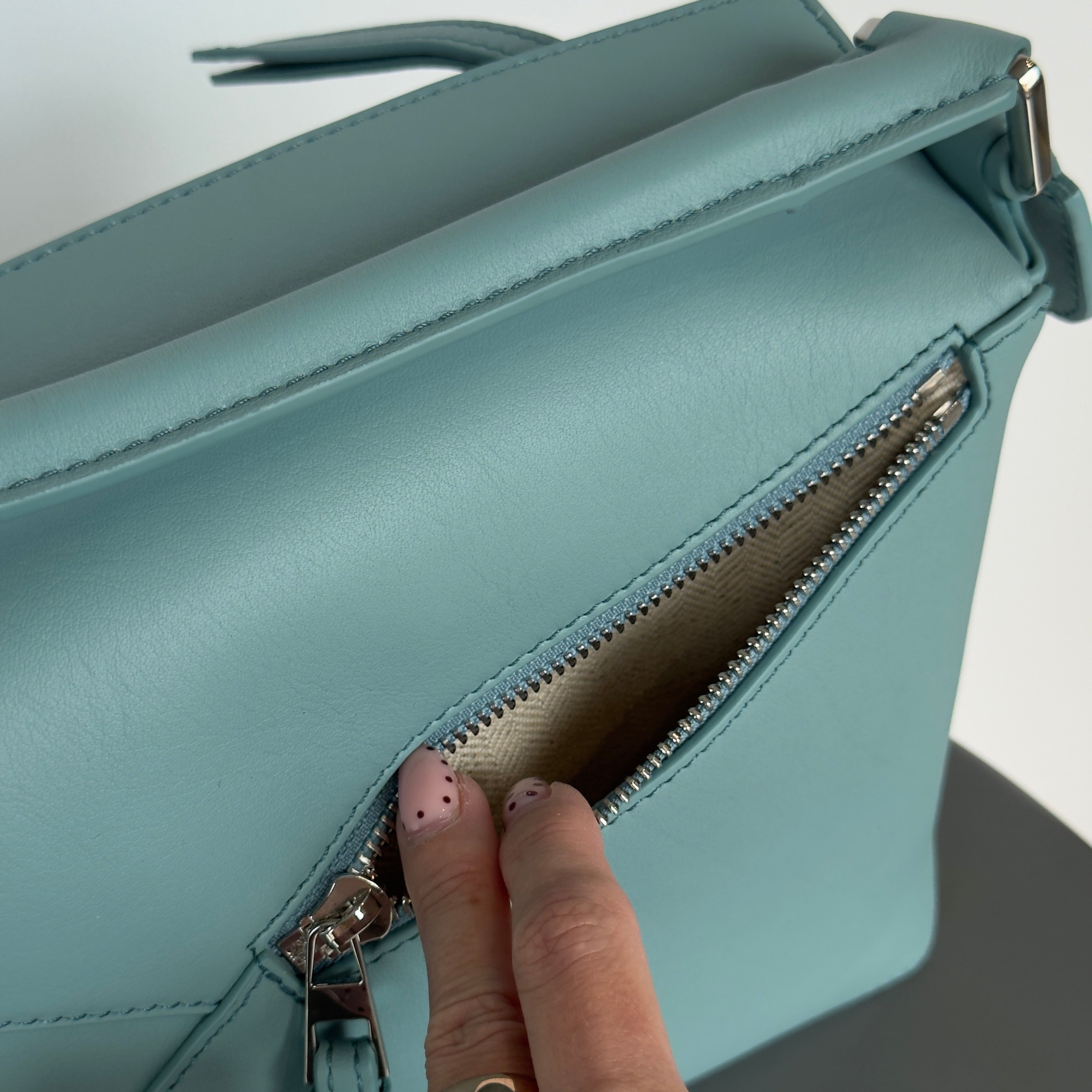 Loewe Large Puzzle Bag Blue