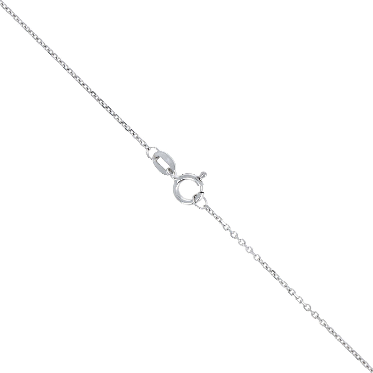 Victorian 14K White Gold Sapphire & Diamond Halo Stick Pin Conversion Necklace