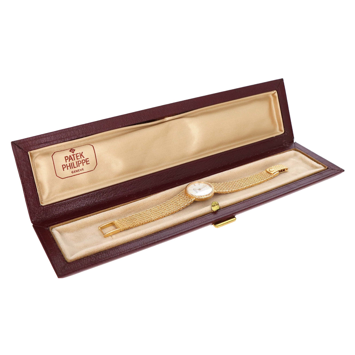 Patek Philippe Calatrava Ref 4512/1 18K Yellow Gold 21mm Cream Dial Ladies Watch With Box - Queen May