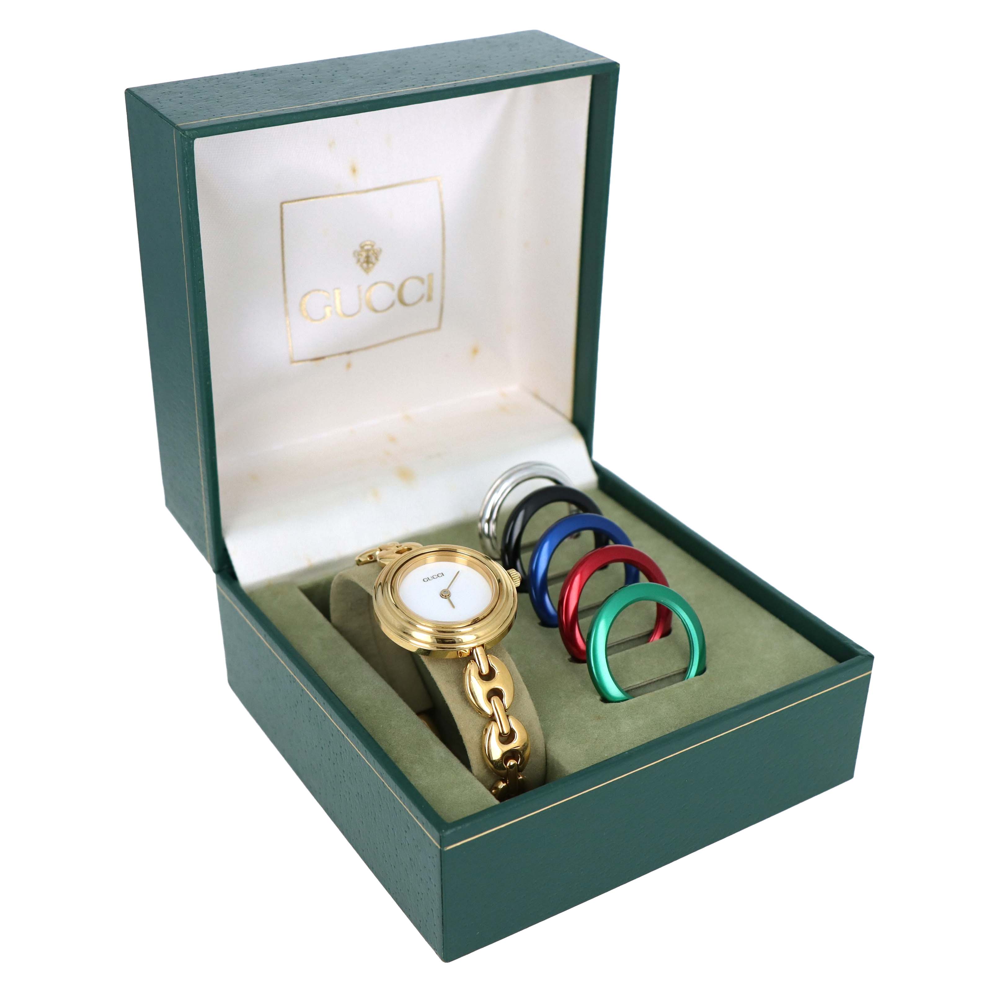 Vintage Gucci Interchangeable Bezel Gucci Link Watch