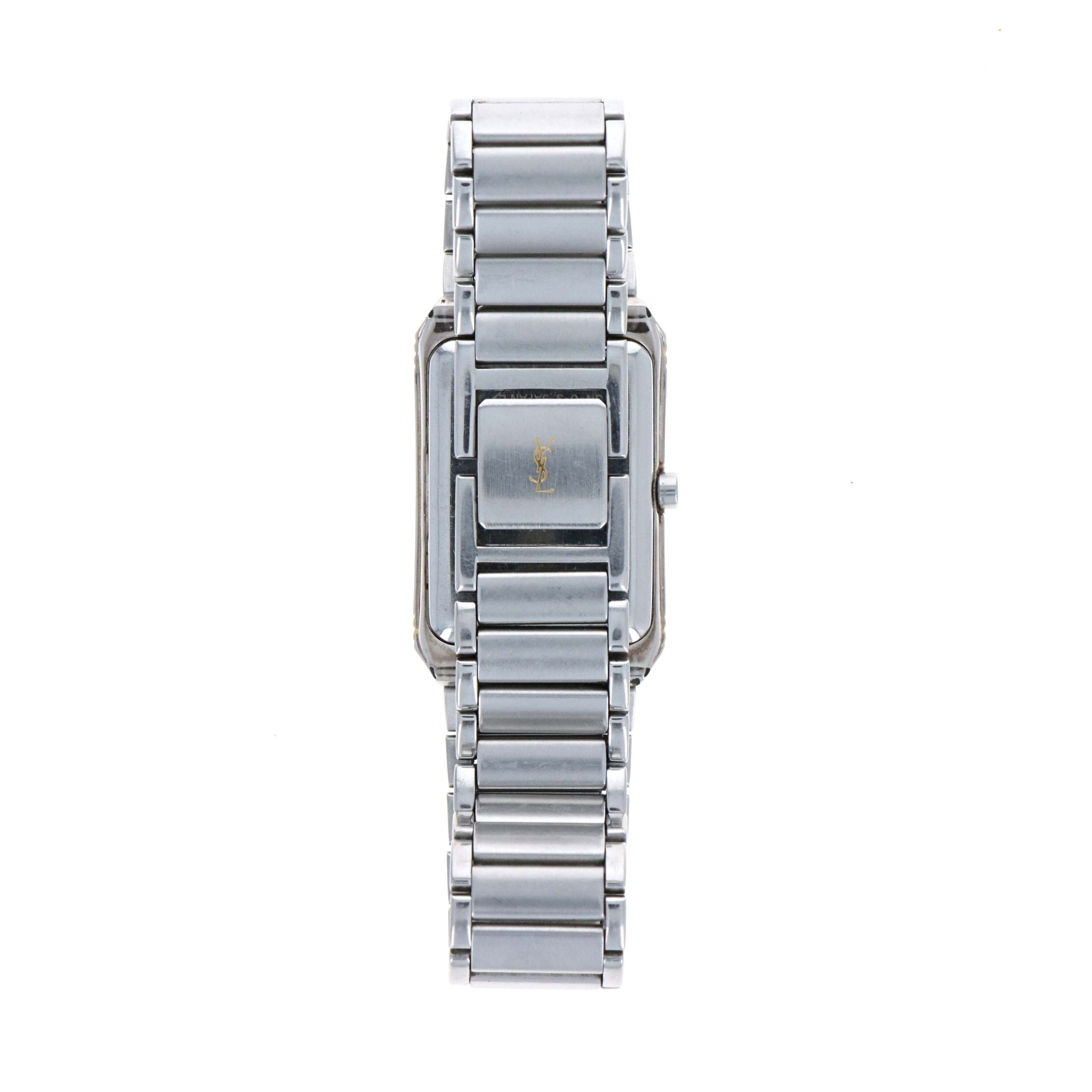 Vintage Yves Saint Laurent Two-tone Rectangular Ladies Watch - Queen May