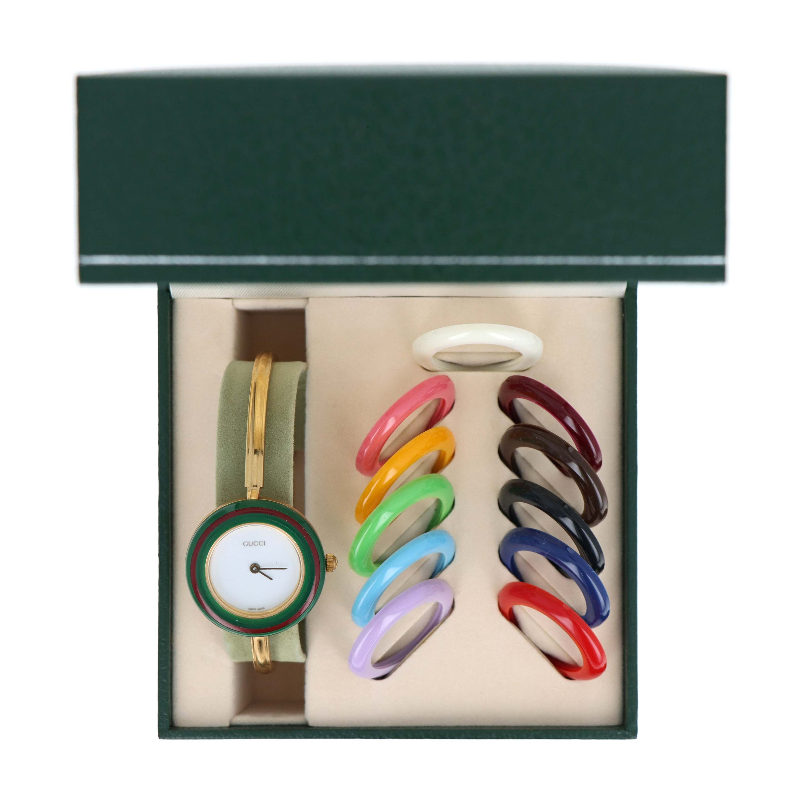 Vintage Gucci Interchangeable Bezel Bangle Watch