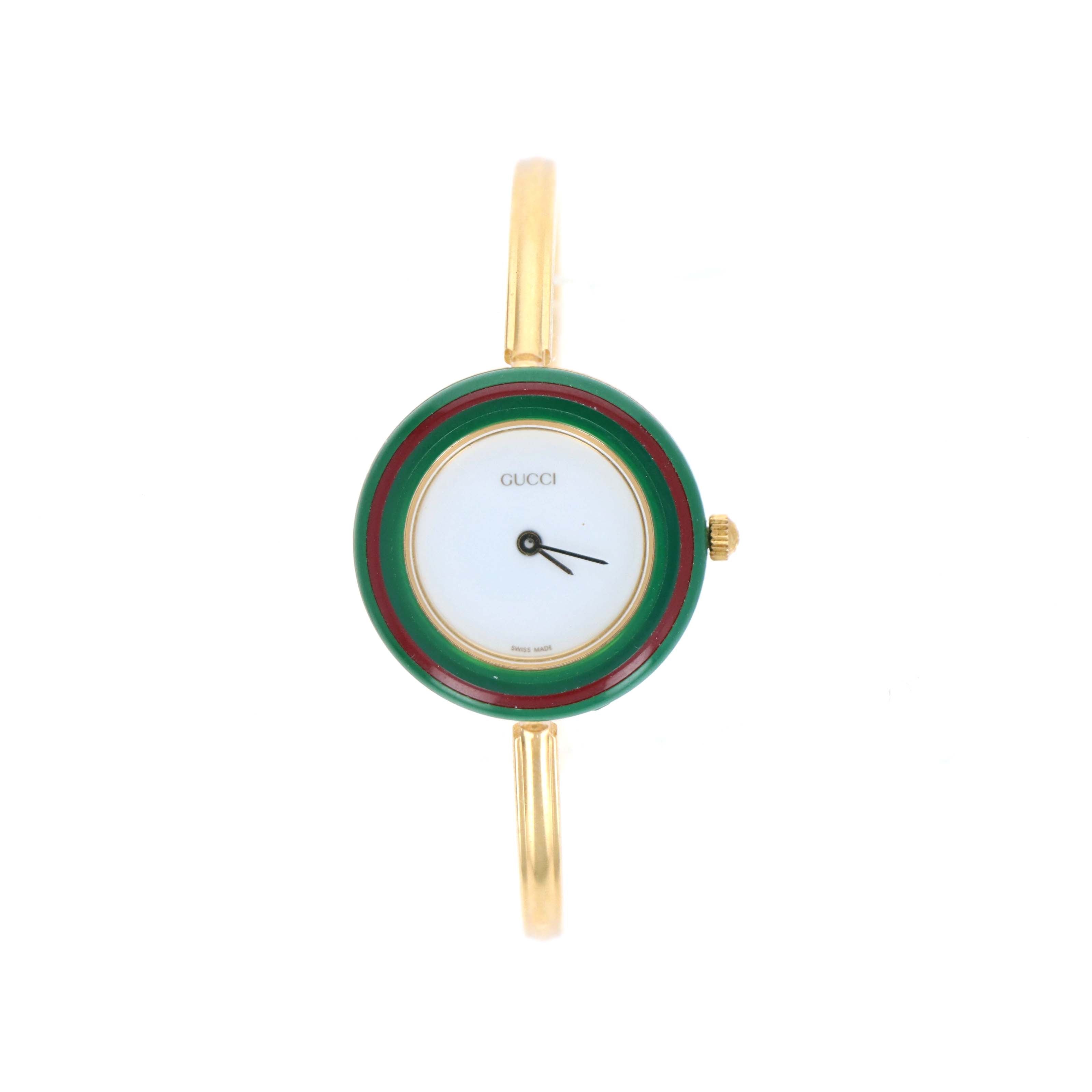 Vintage Gucci Interchangeable Bezel Bangle Watch