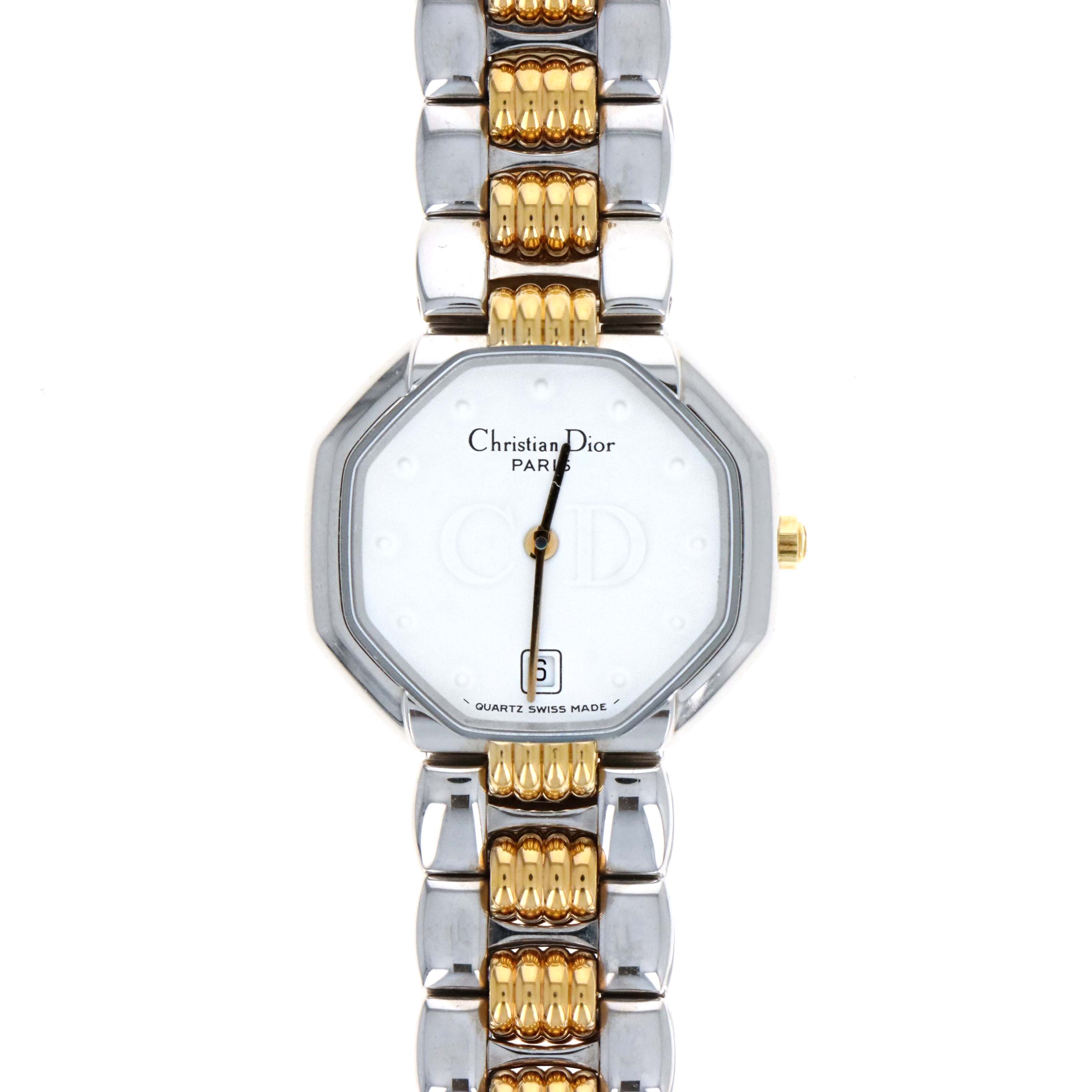 Dior Two-Tone Octagon D48-203 Link Watch - Queen May