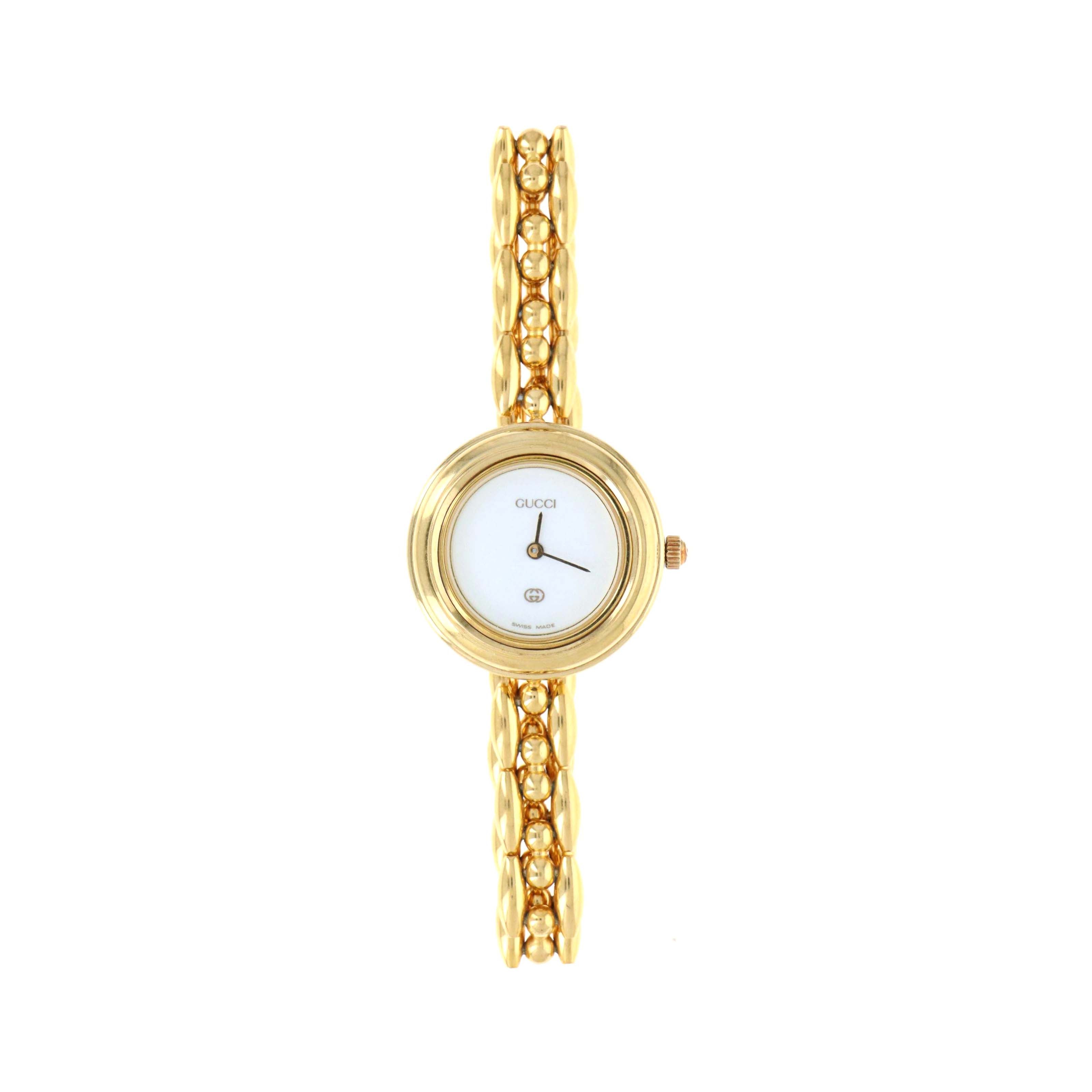 Vintage Gucci Interchangeable Bezel Rice Link Watch
