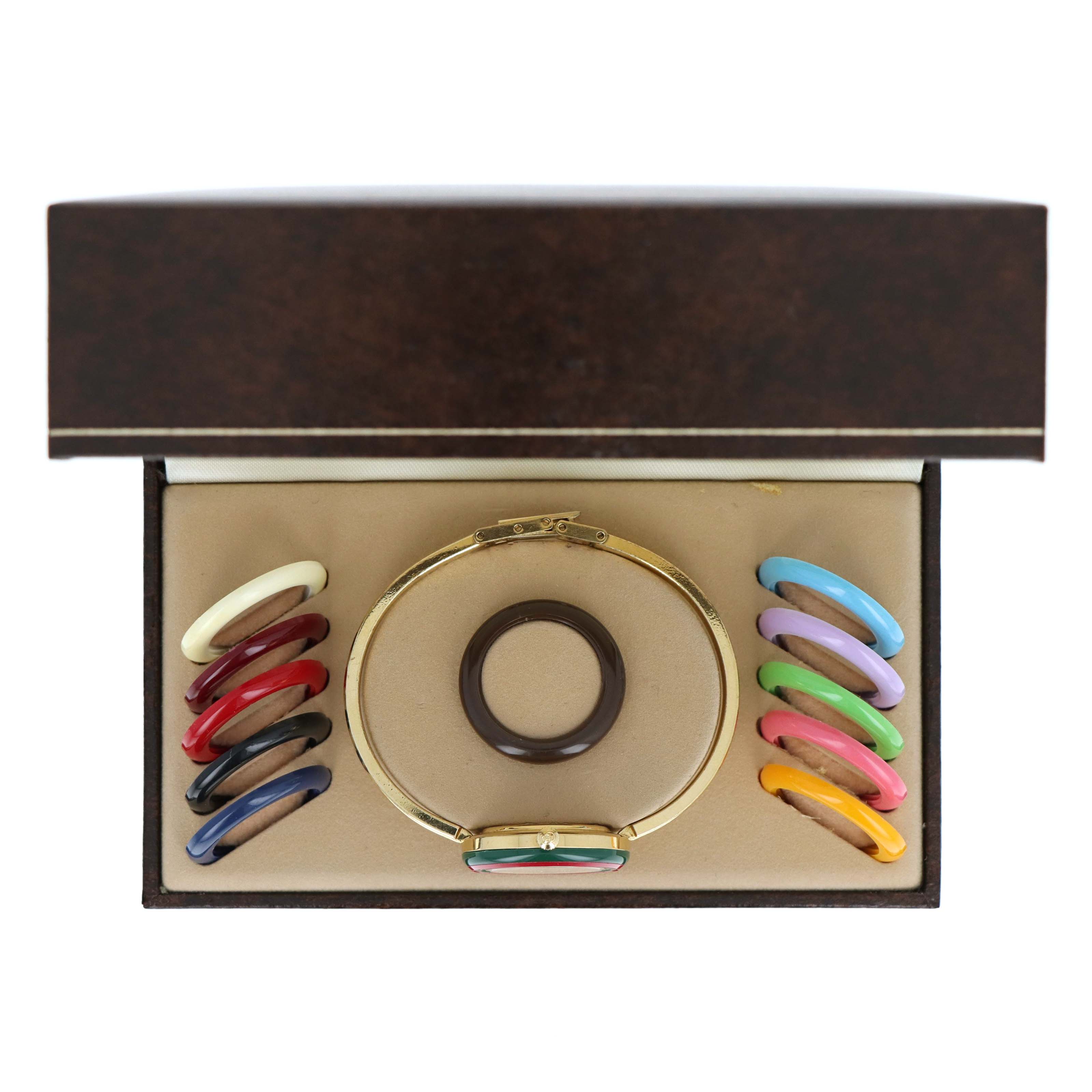 Vintage Gucci Interchangeable Bezel Bangle Watch