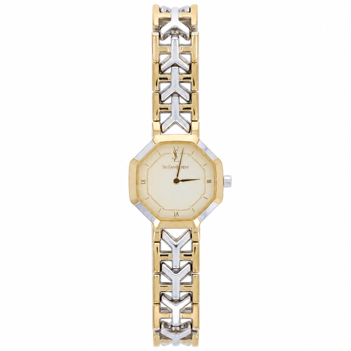 Yves Saint Laurent Octagon Two Tone Watch