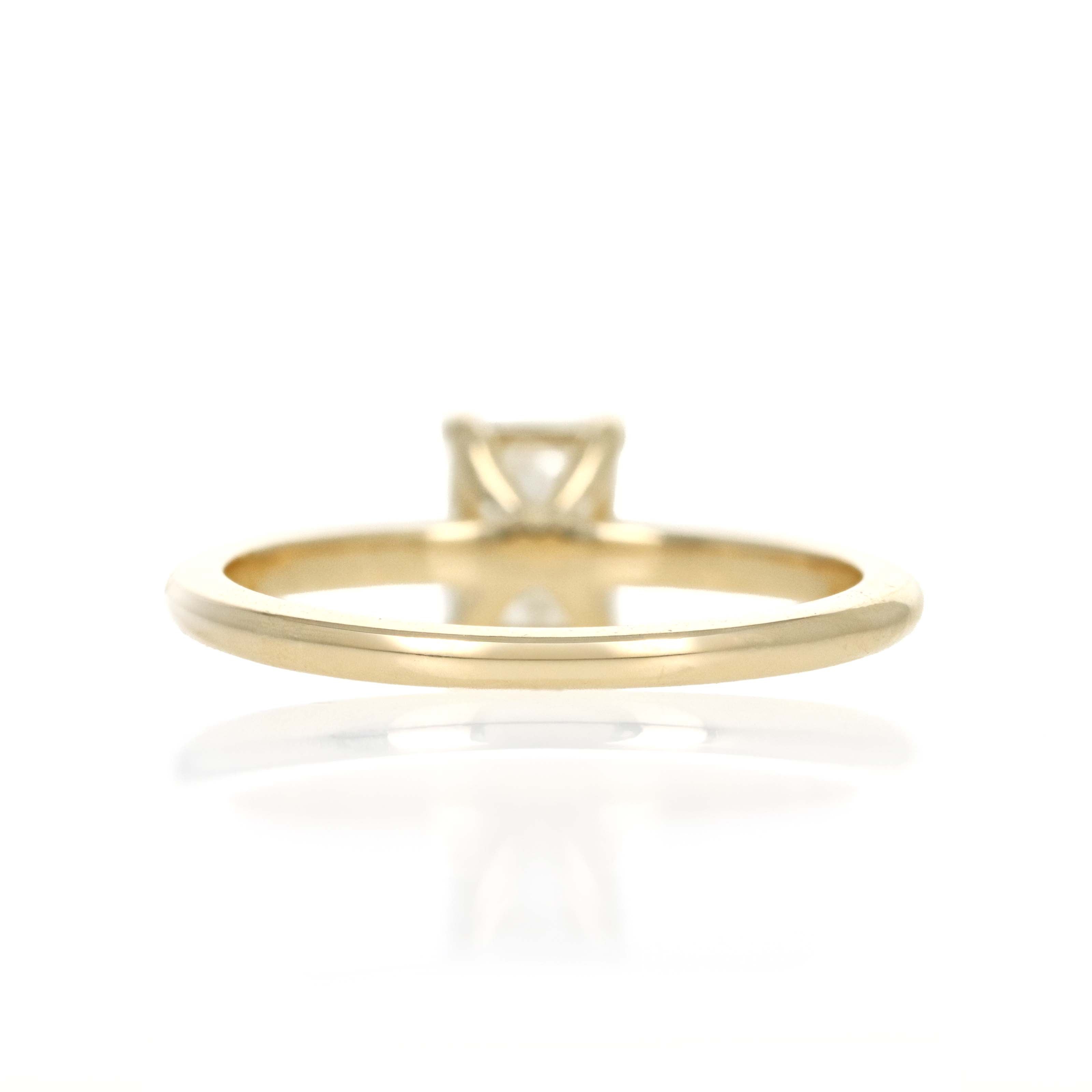 14K Yellow Gold 1.04 Carat Emerald Cut Diamond Solitaire Engagement Ring - Queen May