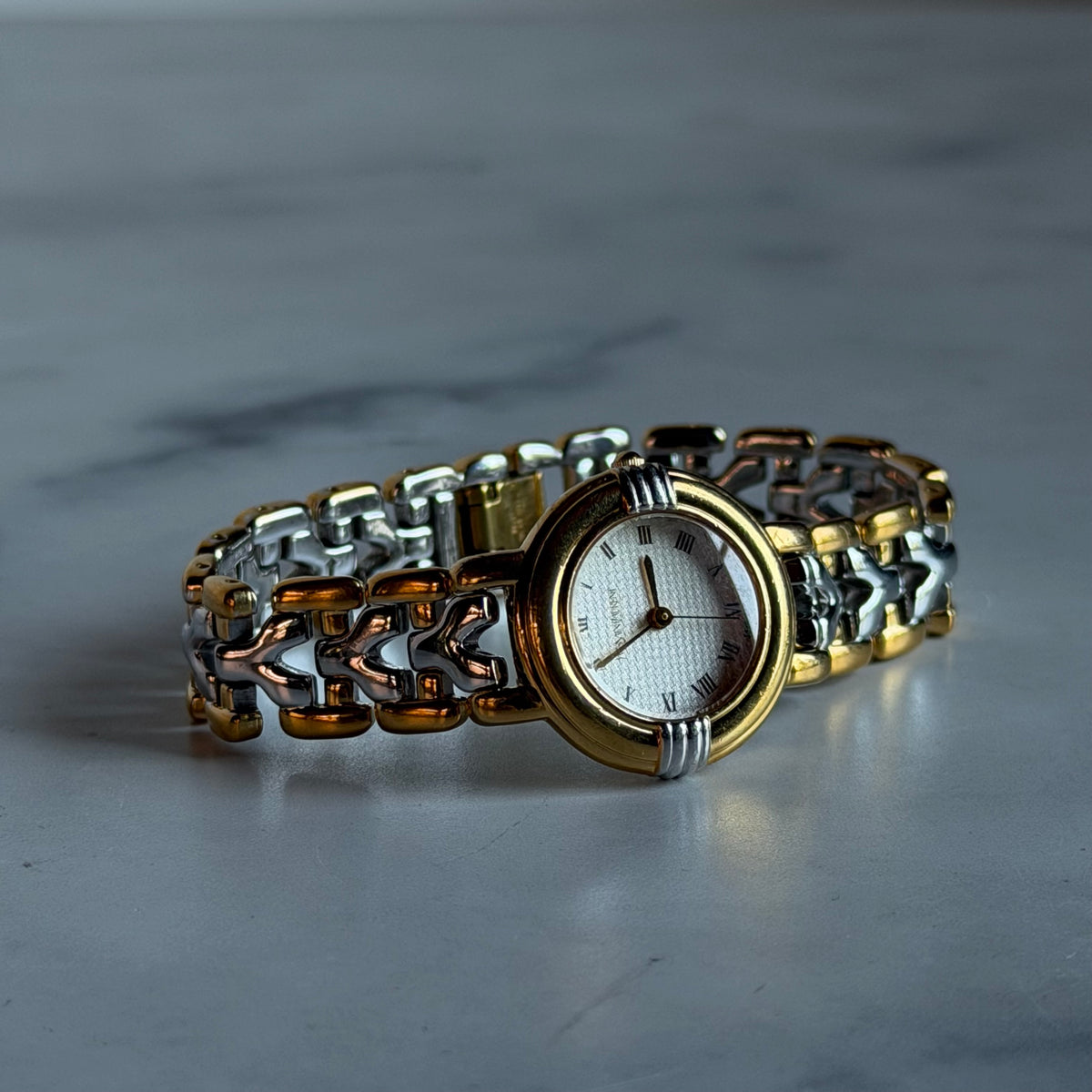 Yves Saint Laurent Two Tone Linen Dial Ladies Watch