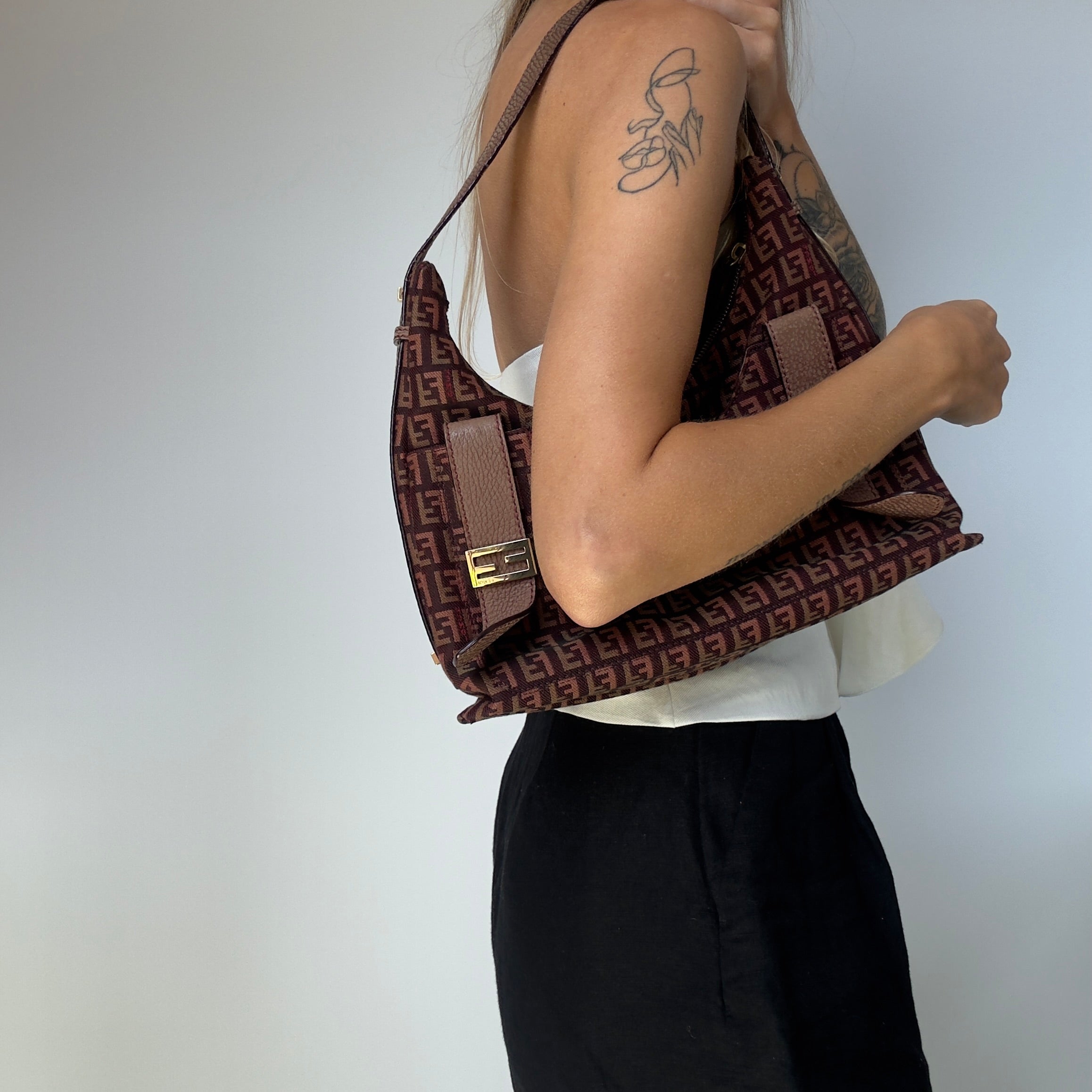 Fendi Zucchino Hobo Bag - Queen May