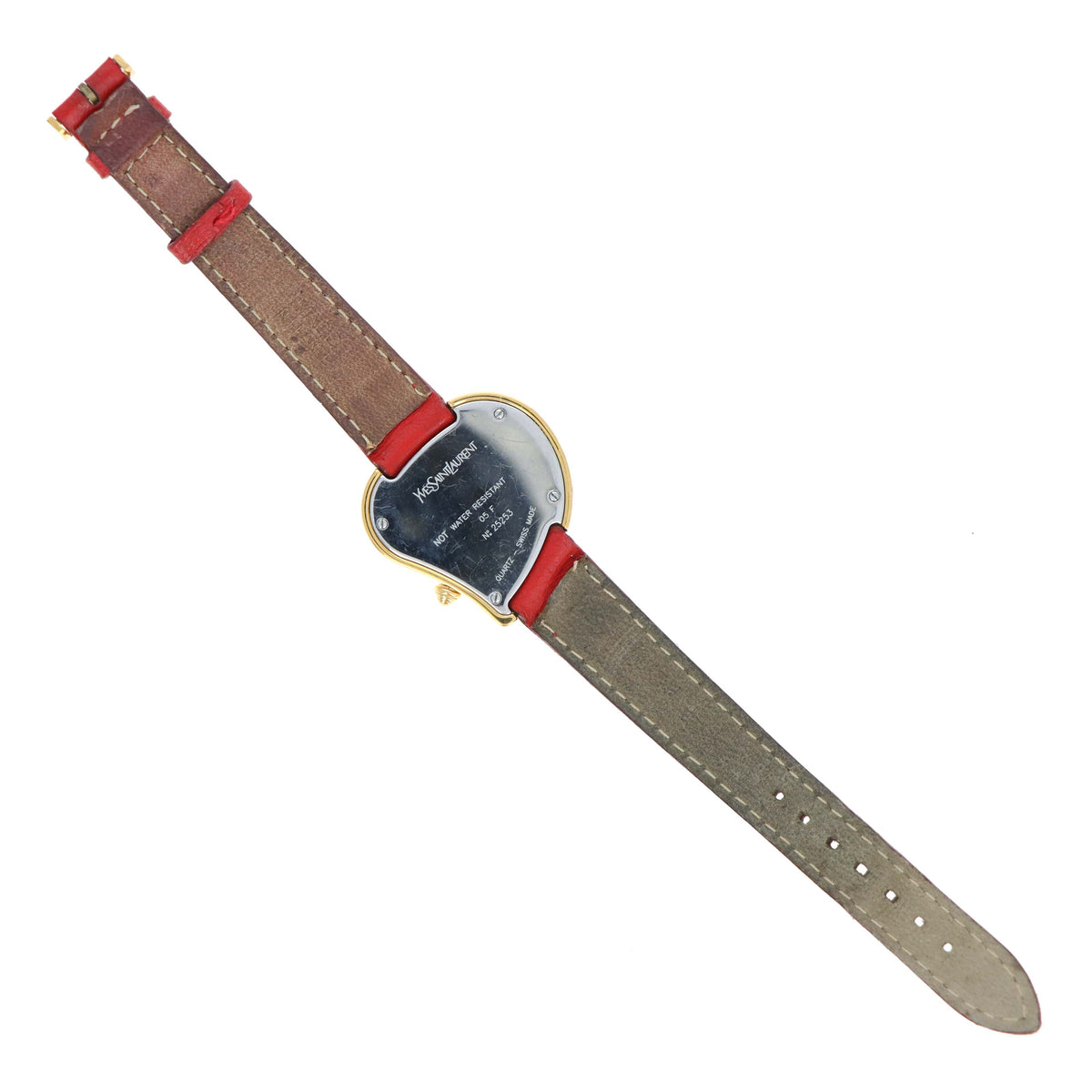 Yves Saint Laurent Red Heart Dial Watch