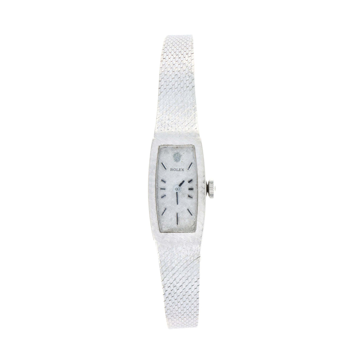 Vintage Rolex Ladies 14K White Gold Mechanical Movement Watch