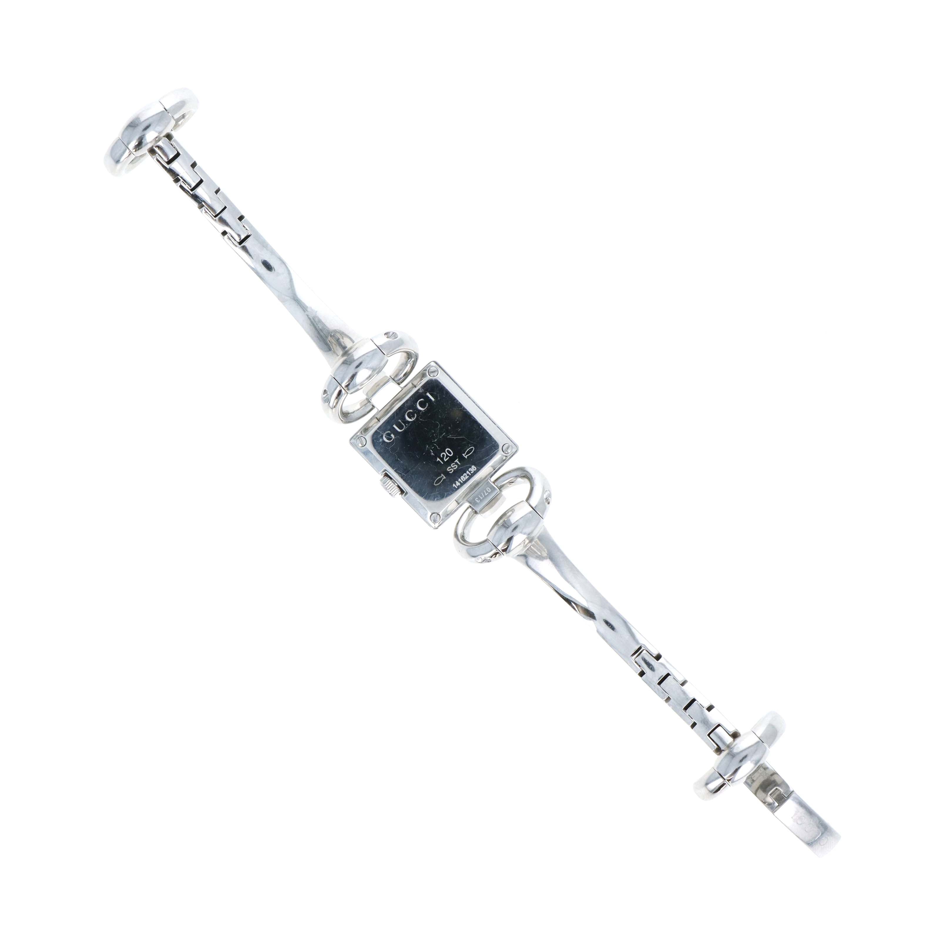 Gucci 120 Mother of Pearl GG Horsebit Watch - Queen May