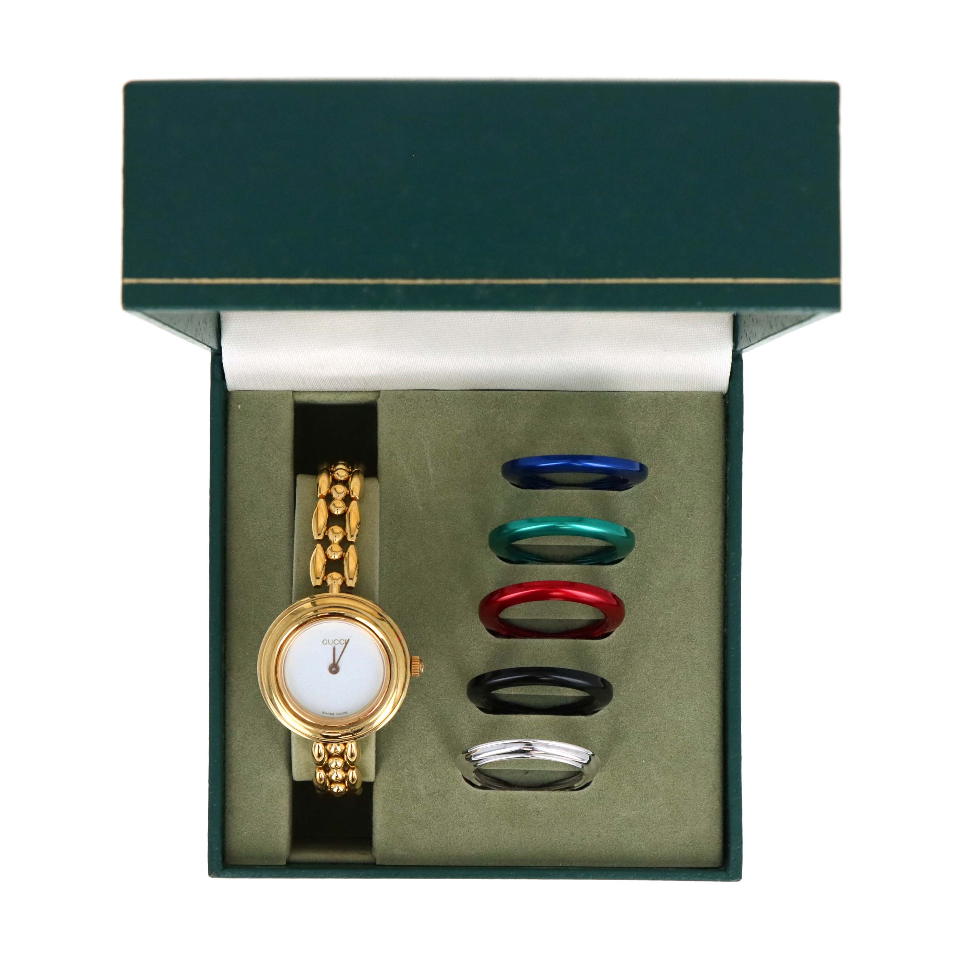 Vintage Gucci Interchangeable Bezel Watch Link Bracelet - Queen May