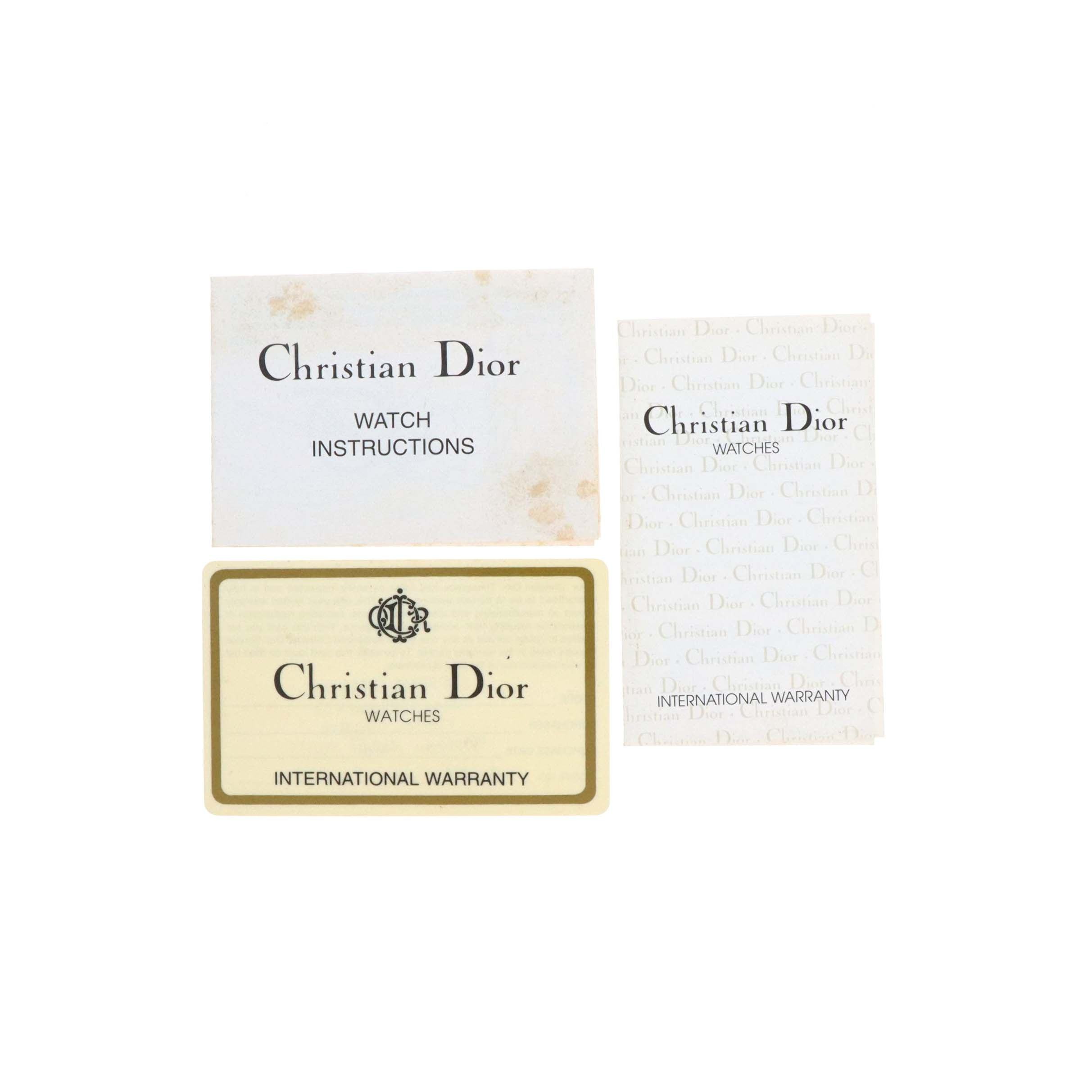 Vintage Christian Dior 3056 Watch With One Interchangeable Strap, Box, and Papers - Queen May
