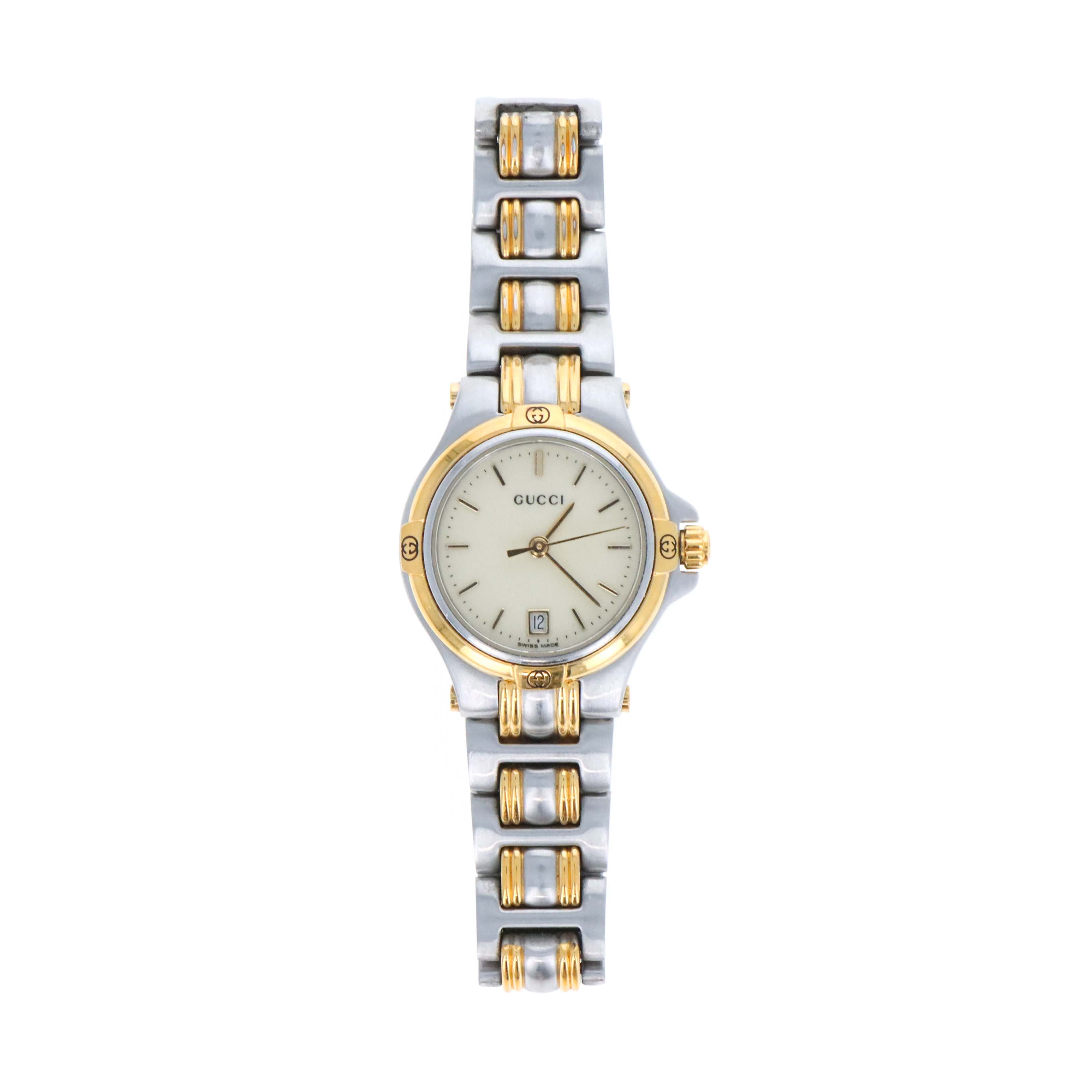 Gucci G-Logo 9040L 26mm Two Tone Watch - Queen May