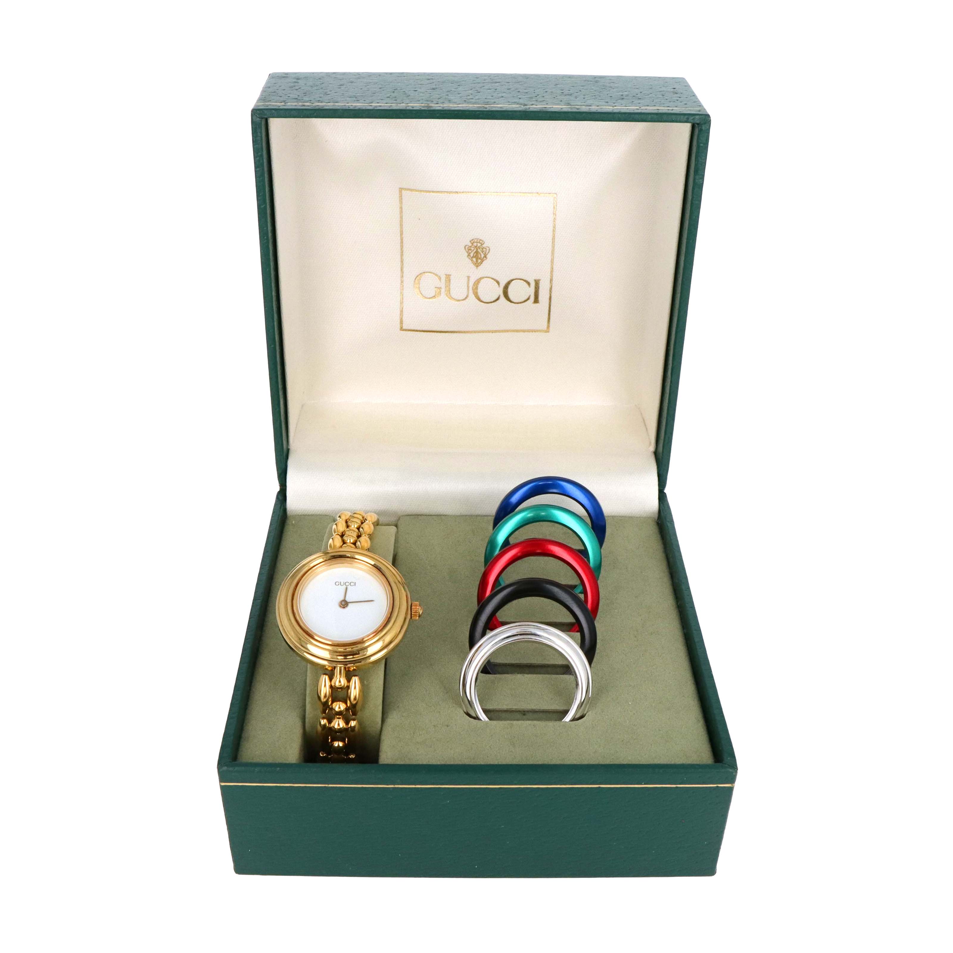 Vintage Gucci Interchangeable Bezel Watch Link Bracelet - Queen May