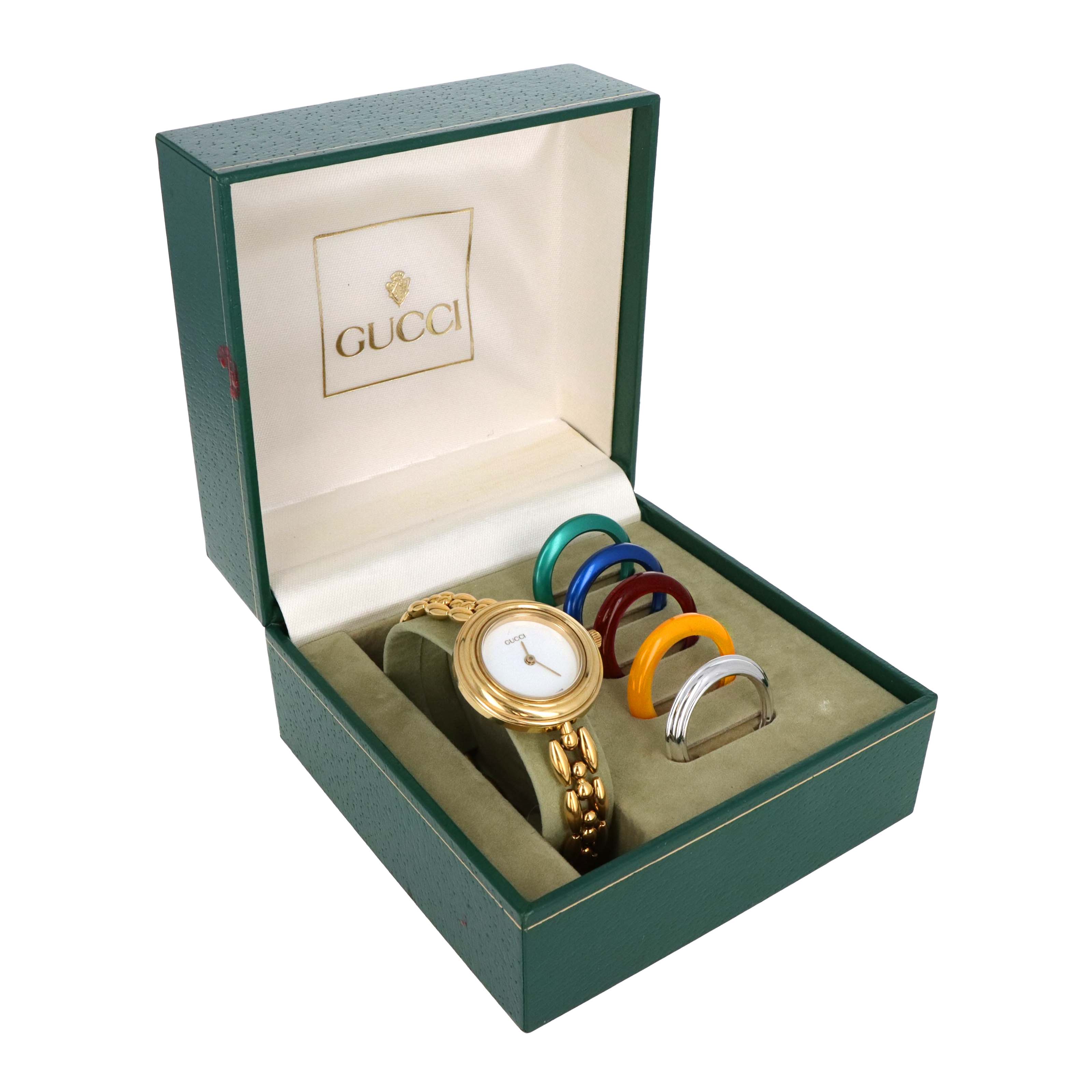 Vintage Gucci Interchangeable Bezel Watch Link Bracelet - Queen May