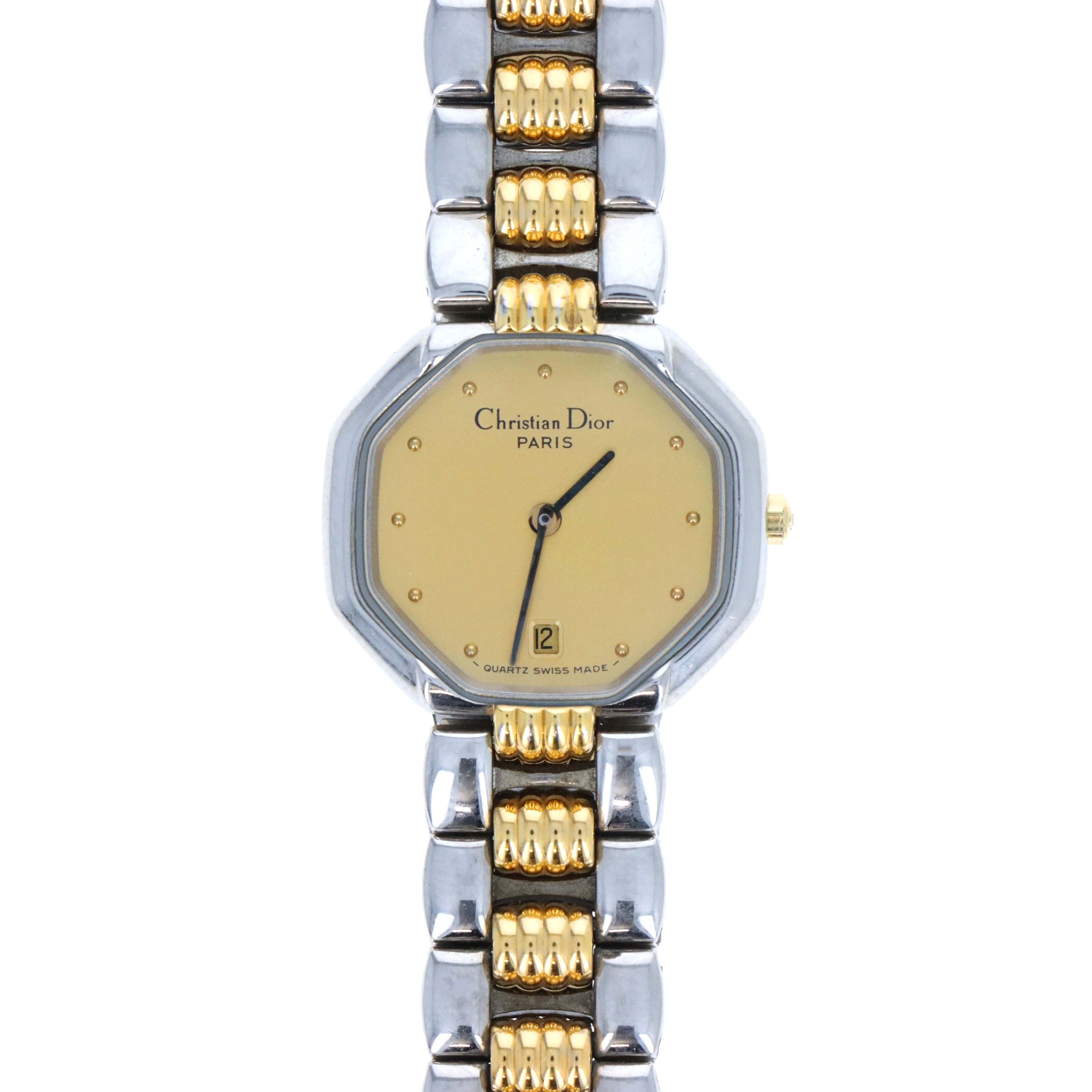 Dior Two Tone Octagon D48-203 Link Watch - Queen May