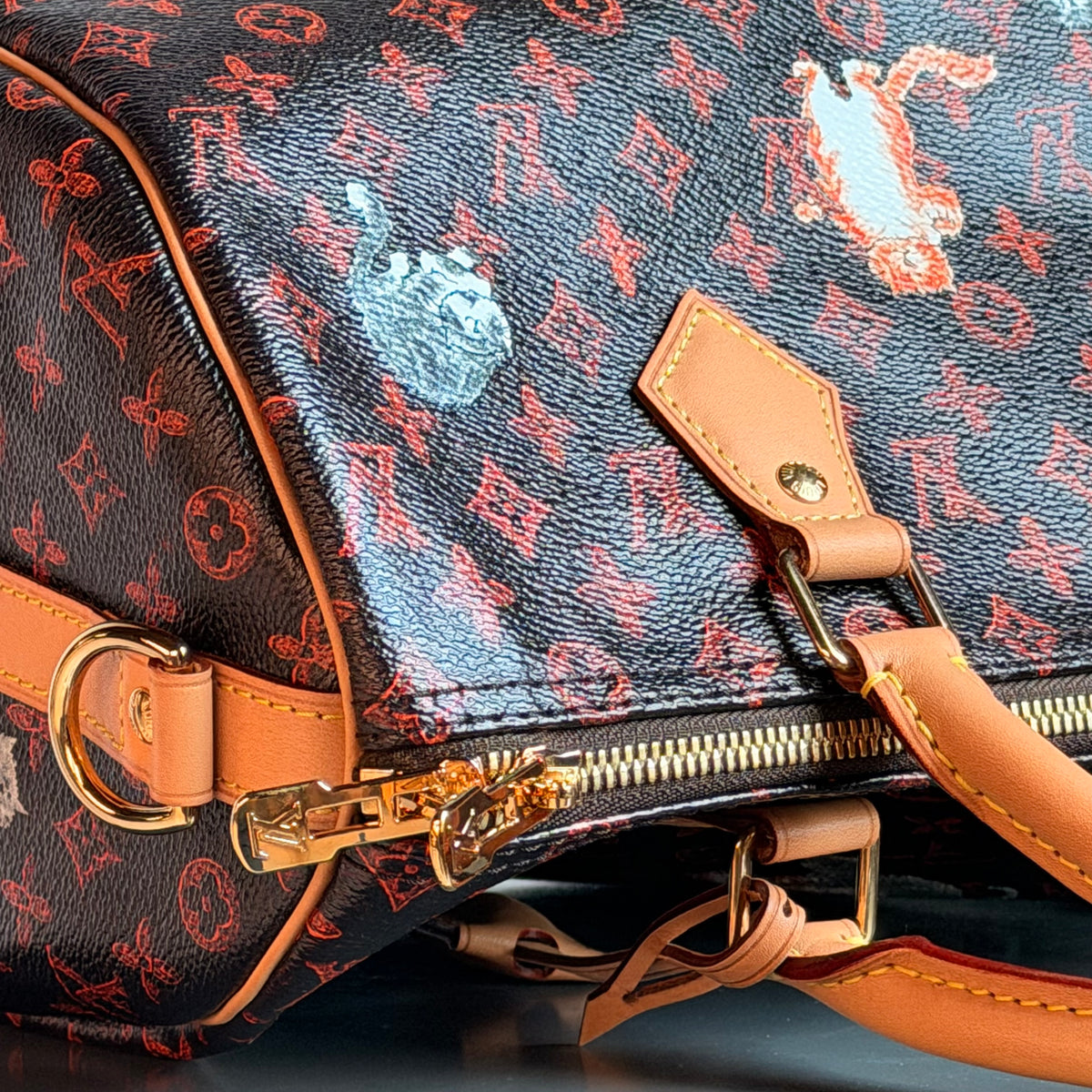 Limited Edition Louis Vuitton x Grace Coddington Catogram Speedy Bandouliere 30 - Queen May