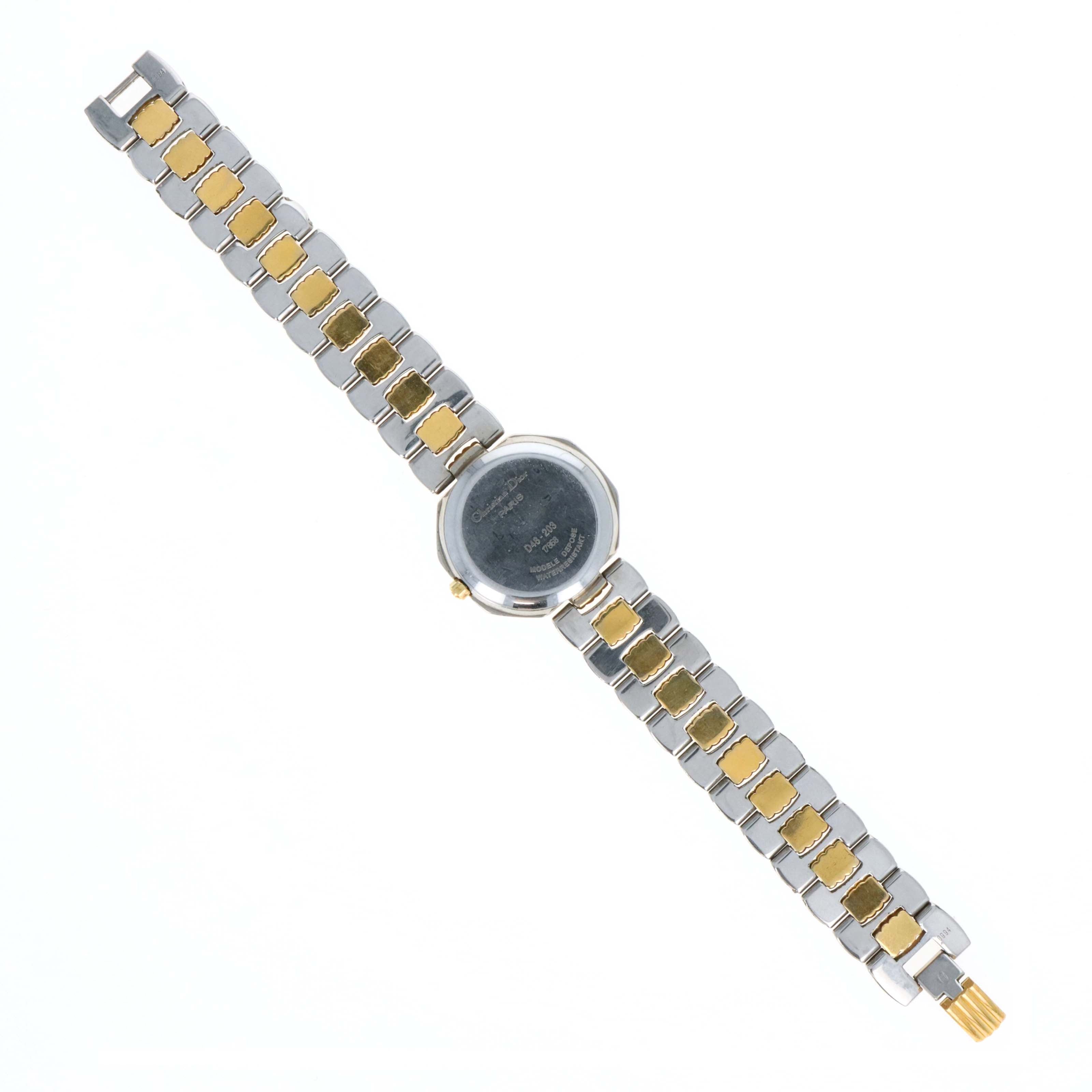 Dior Two Tone Octagon D48-203 Link Watch - Queen May