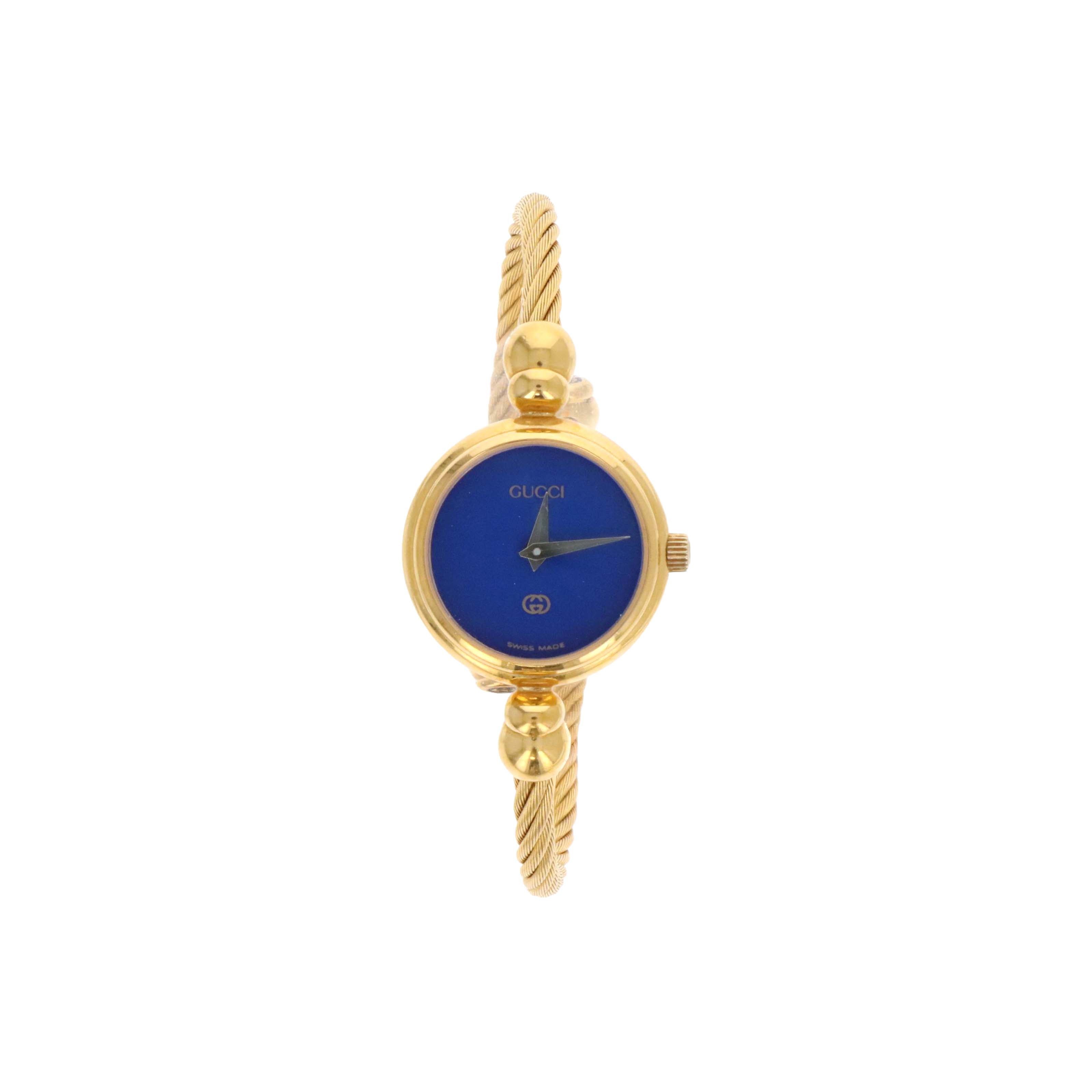 Gucci 20mm Rope Bangle Watch Blue Dial - Queen May