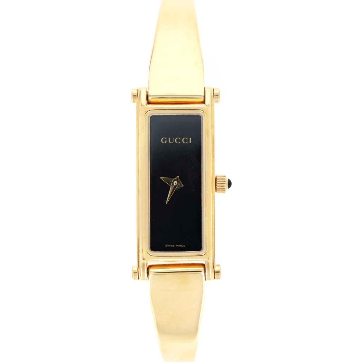 Gucci 1500L Black Dial Rectangular Watch