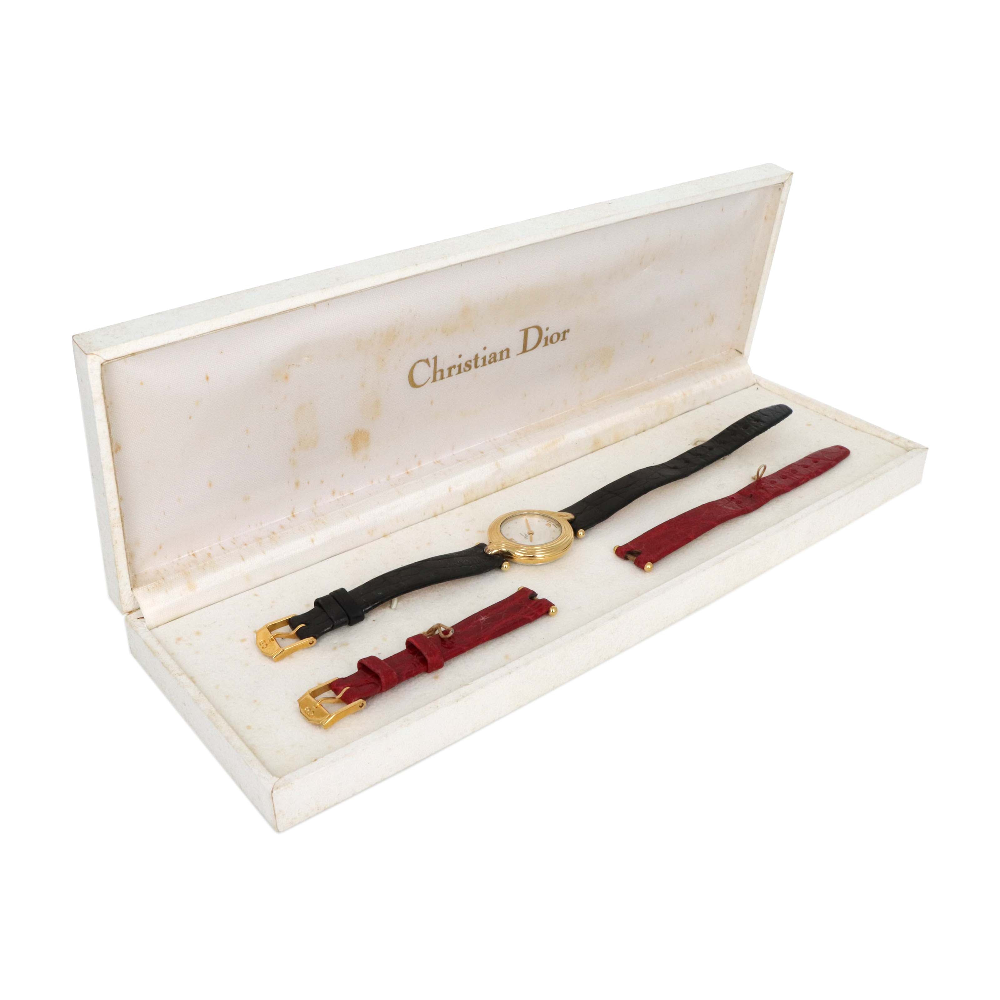 Vintage Christian Dior 3056 Watch With One Interchangeable Strap, Box, and Papers - Queen May