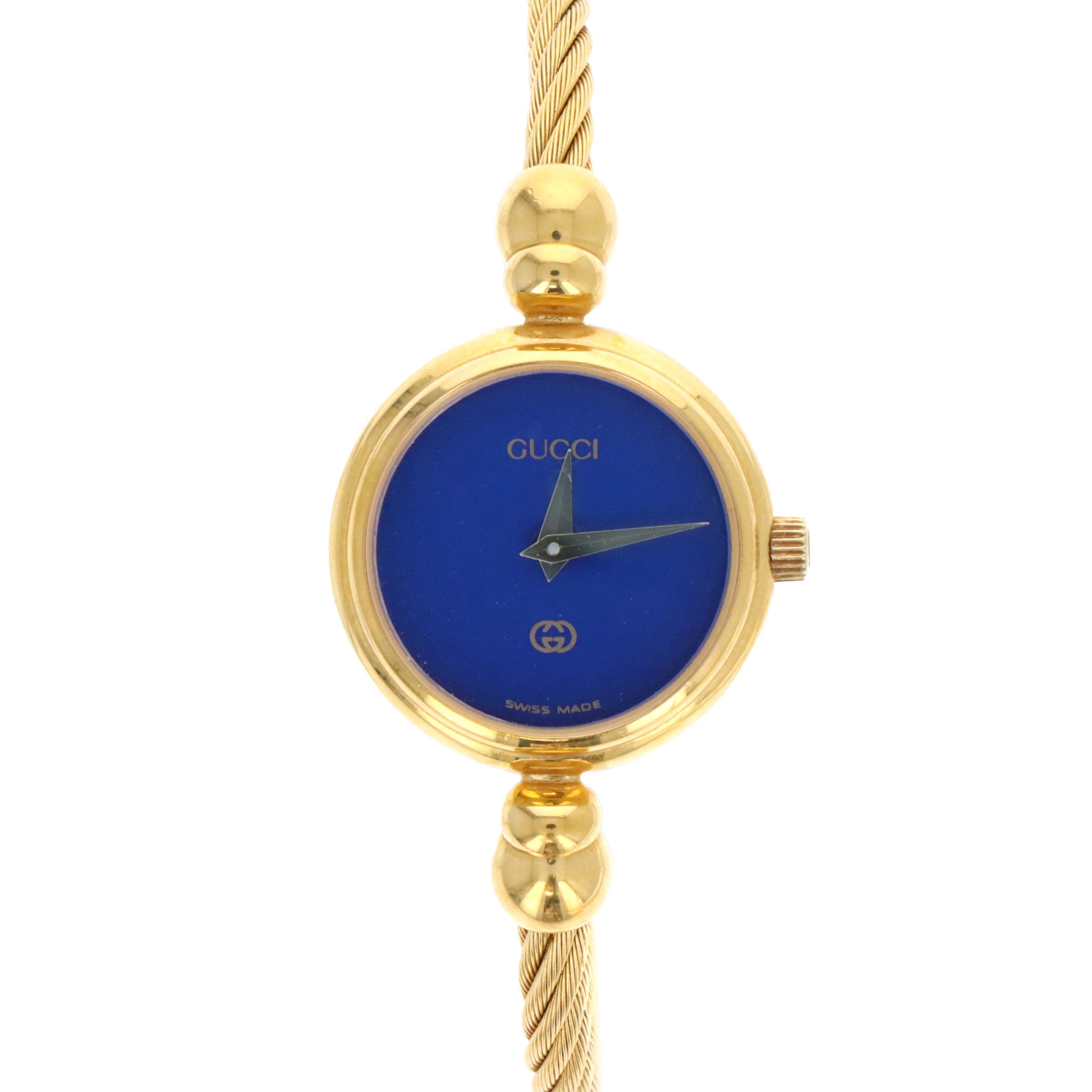 Gucci 20mm Rope Bangle Watch Blue Dial - Queen May